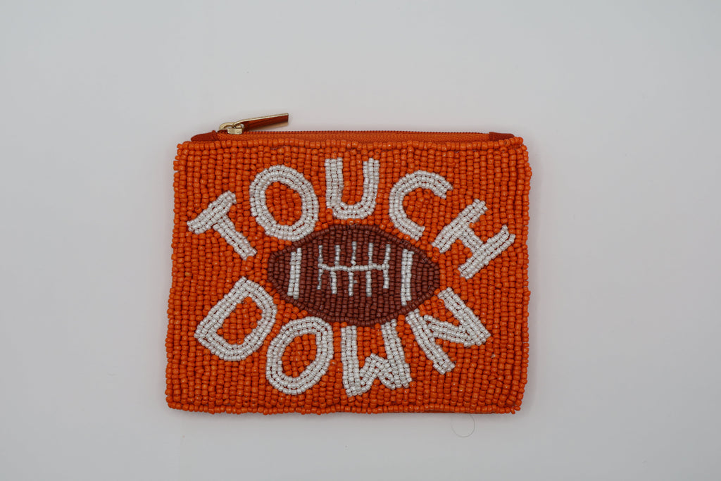 Game Day Beaded Coin Pouches