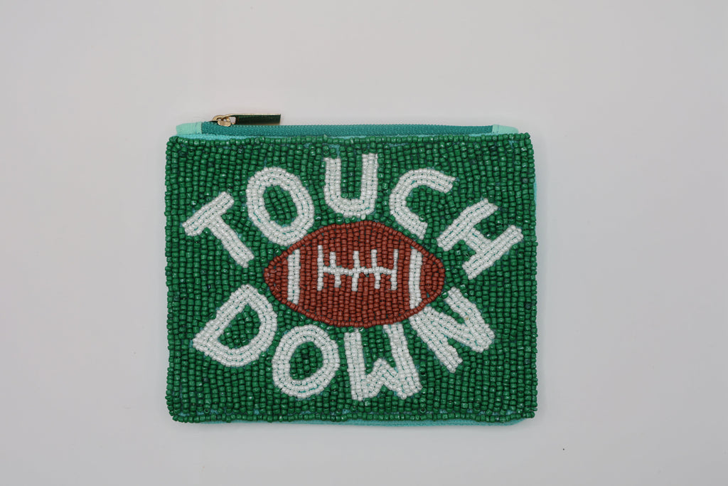 Game Day Beaded Coin Pouches