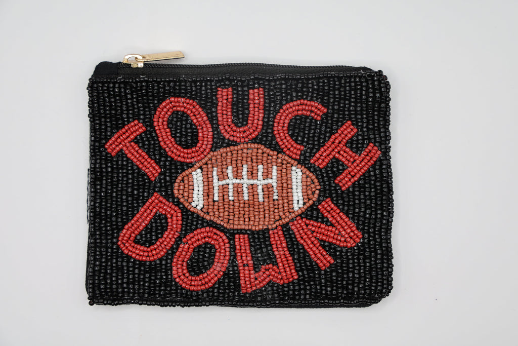 Game Day Beaded Coin Pouches