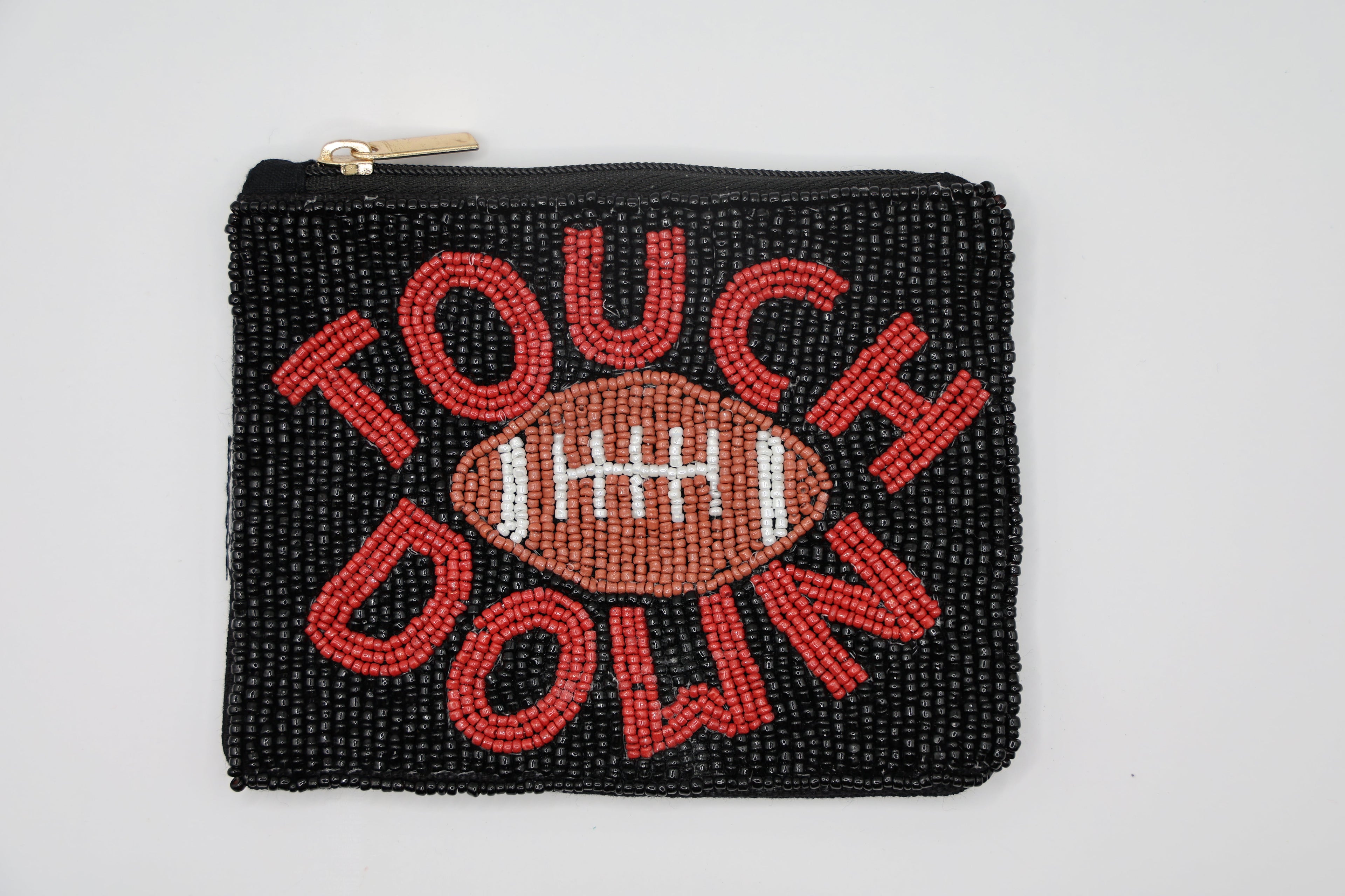 Game Day Beaded Coin Pouches