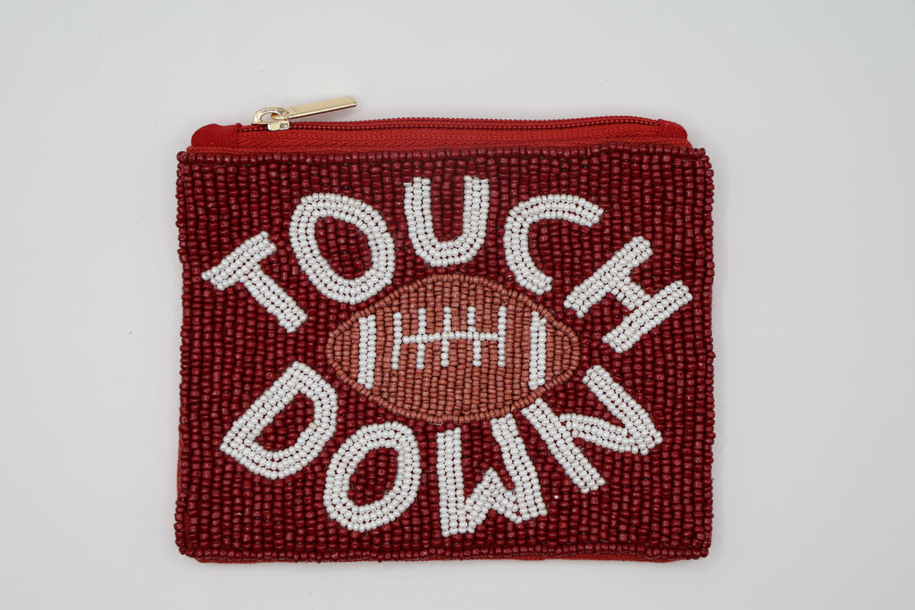 Game Day Beaded Coin Pouches