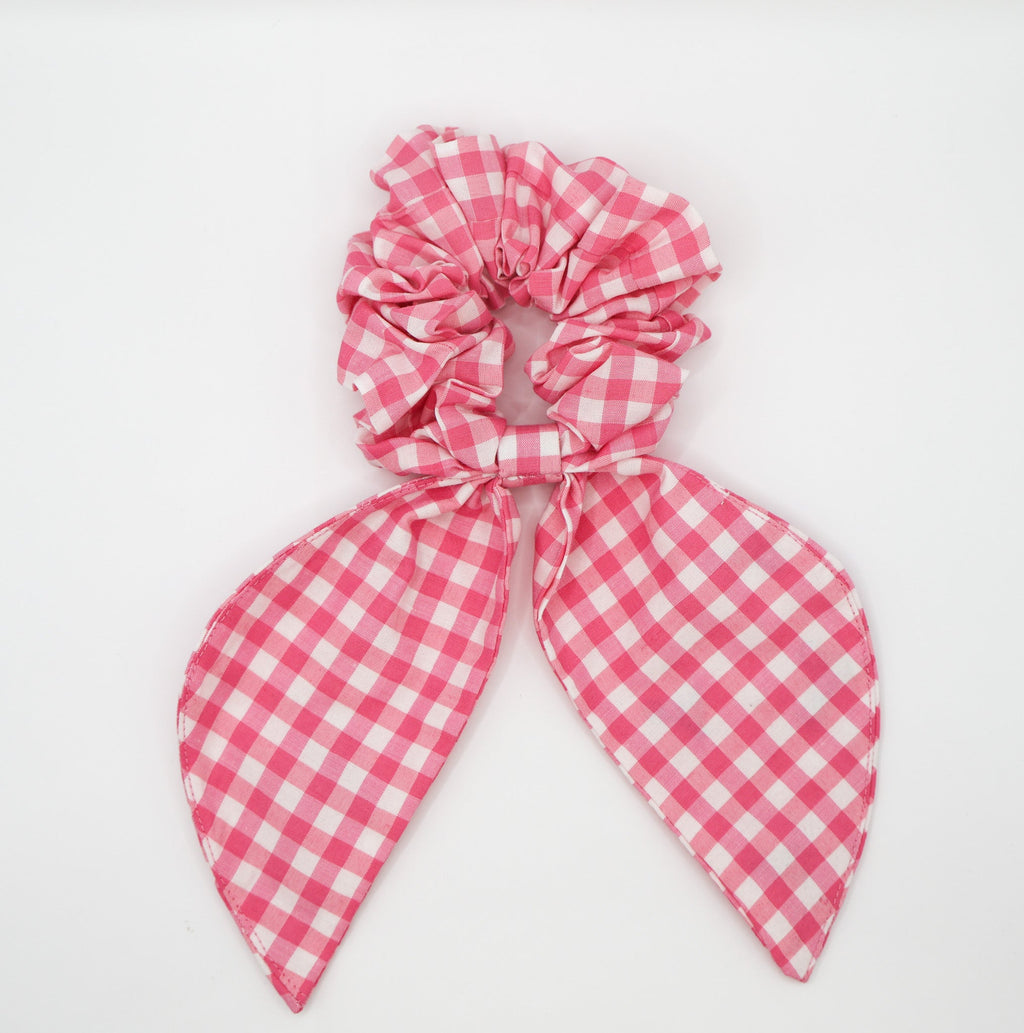 Ghosty Pink Gingham Scrunchie