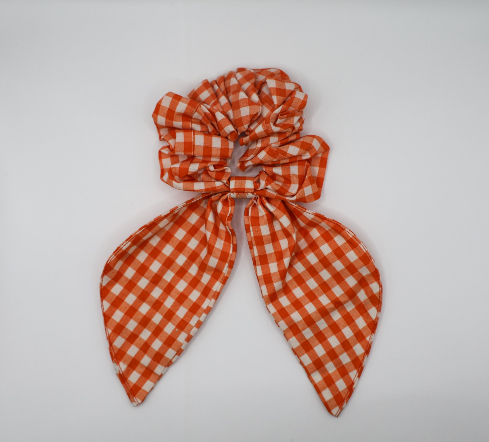 Pumkin Gingham Scrunchie