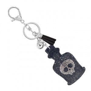 Skull Poison Bottle Keychain