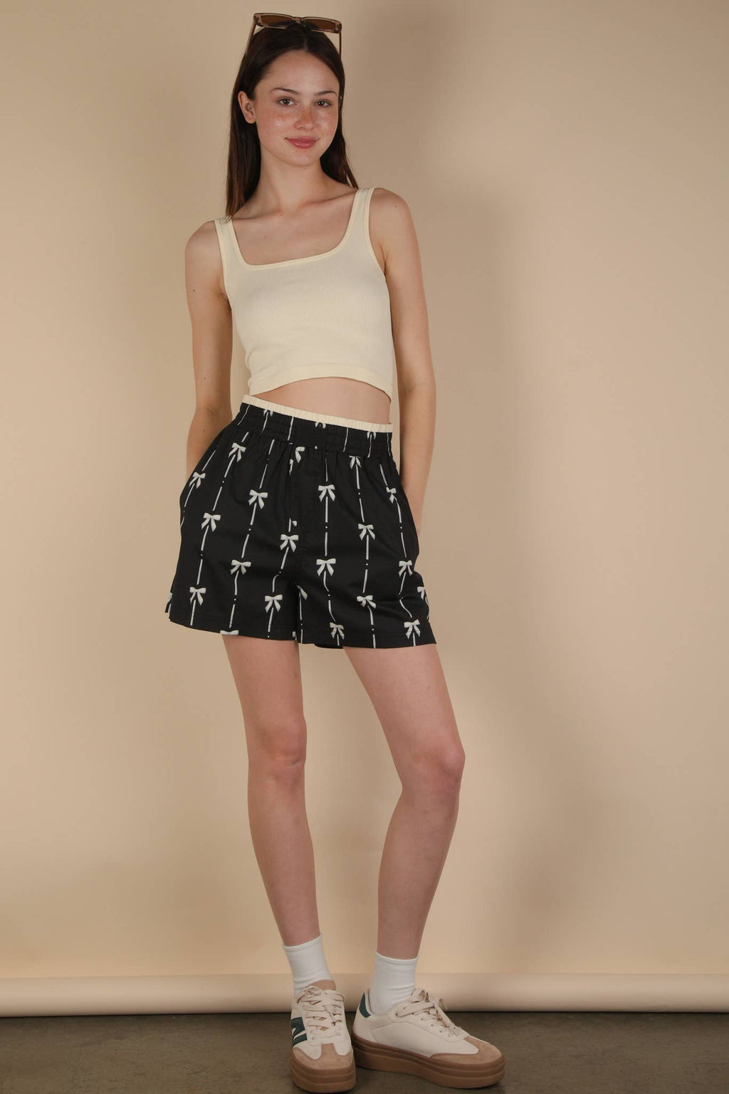 NP70904 Leopard & Bow Printed Boxer Shorts