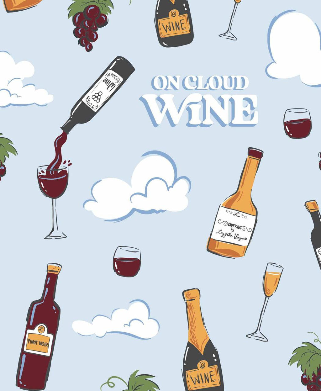 Lazy On Cloud Wine PJ Pant Set