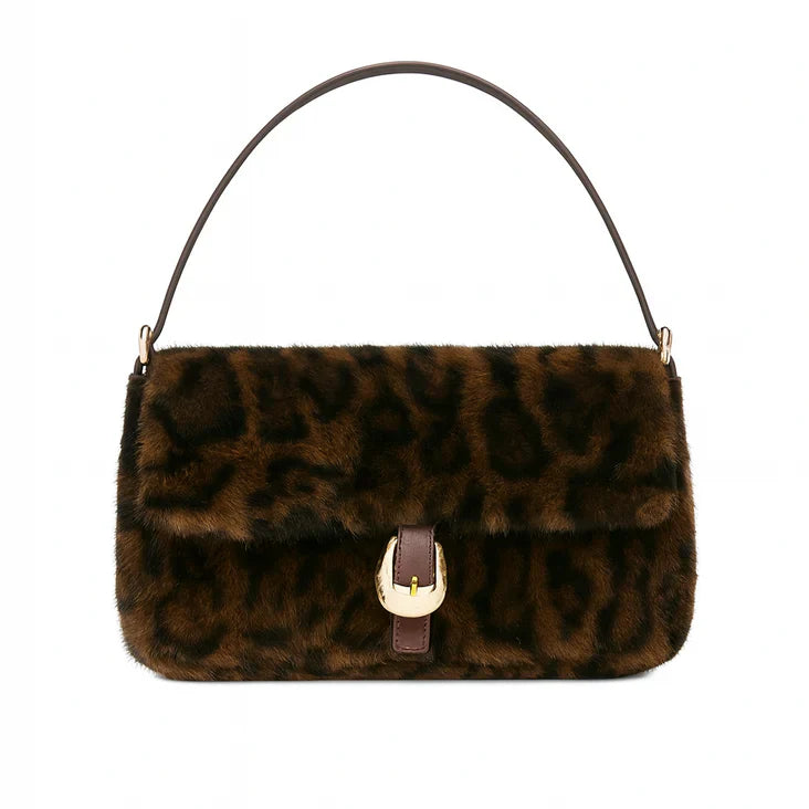 Urban Expressions Gloria Plush Purse in Leopard