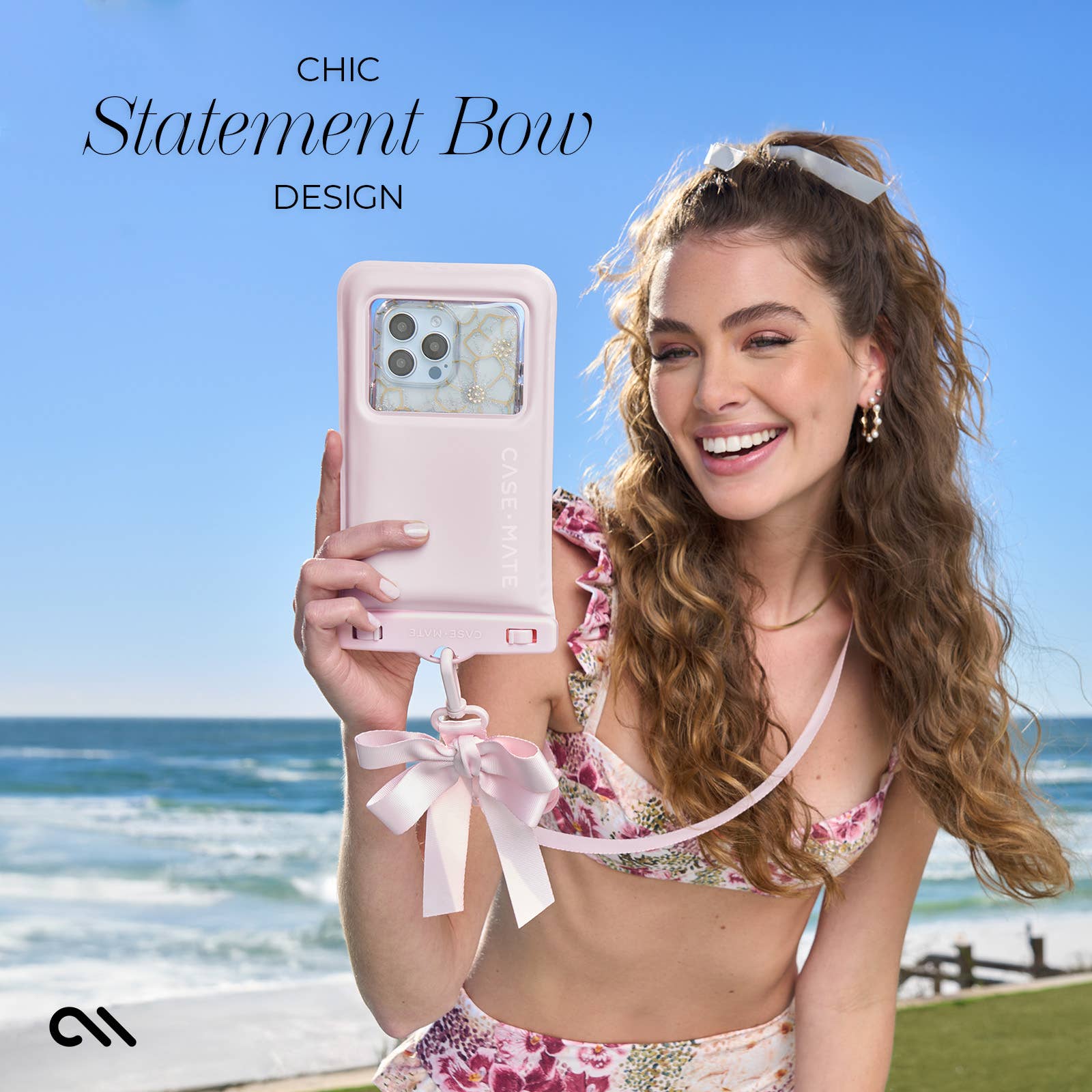 Ballet Pink Bow Waterproof Floating Pouch