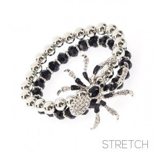 Spider Glass Beaded Bracelet