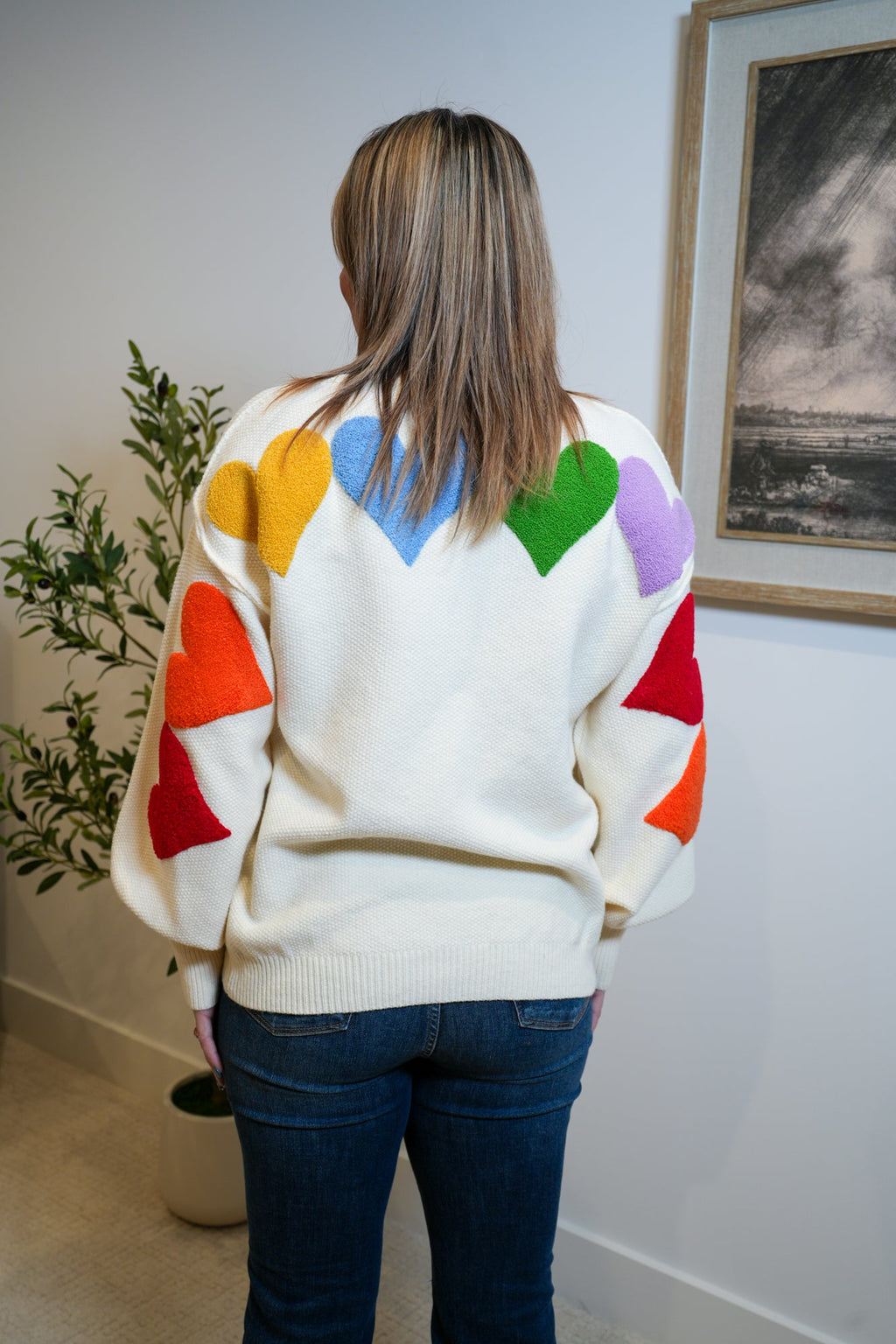 Rainbow Heart Sweater