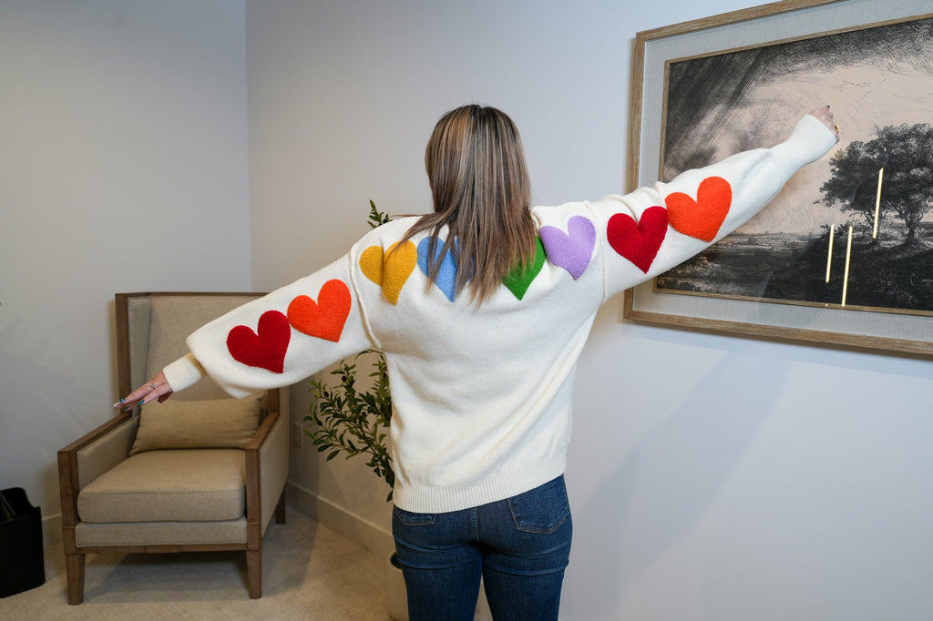 Rainbow Heart Sweater