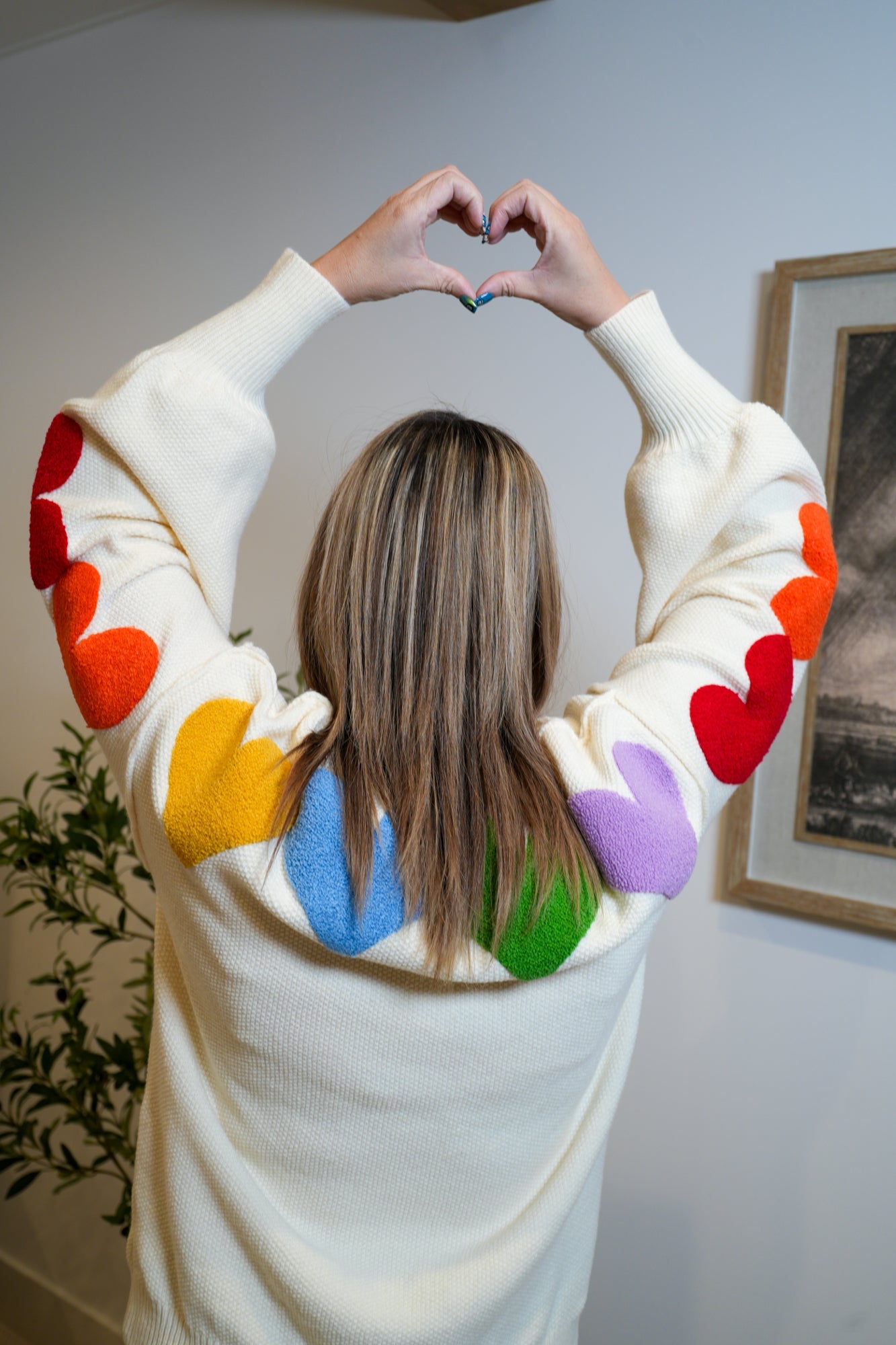 Rainbow Heart Sweater