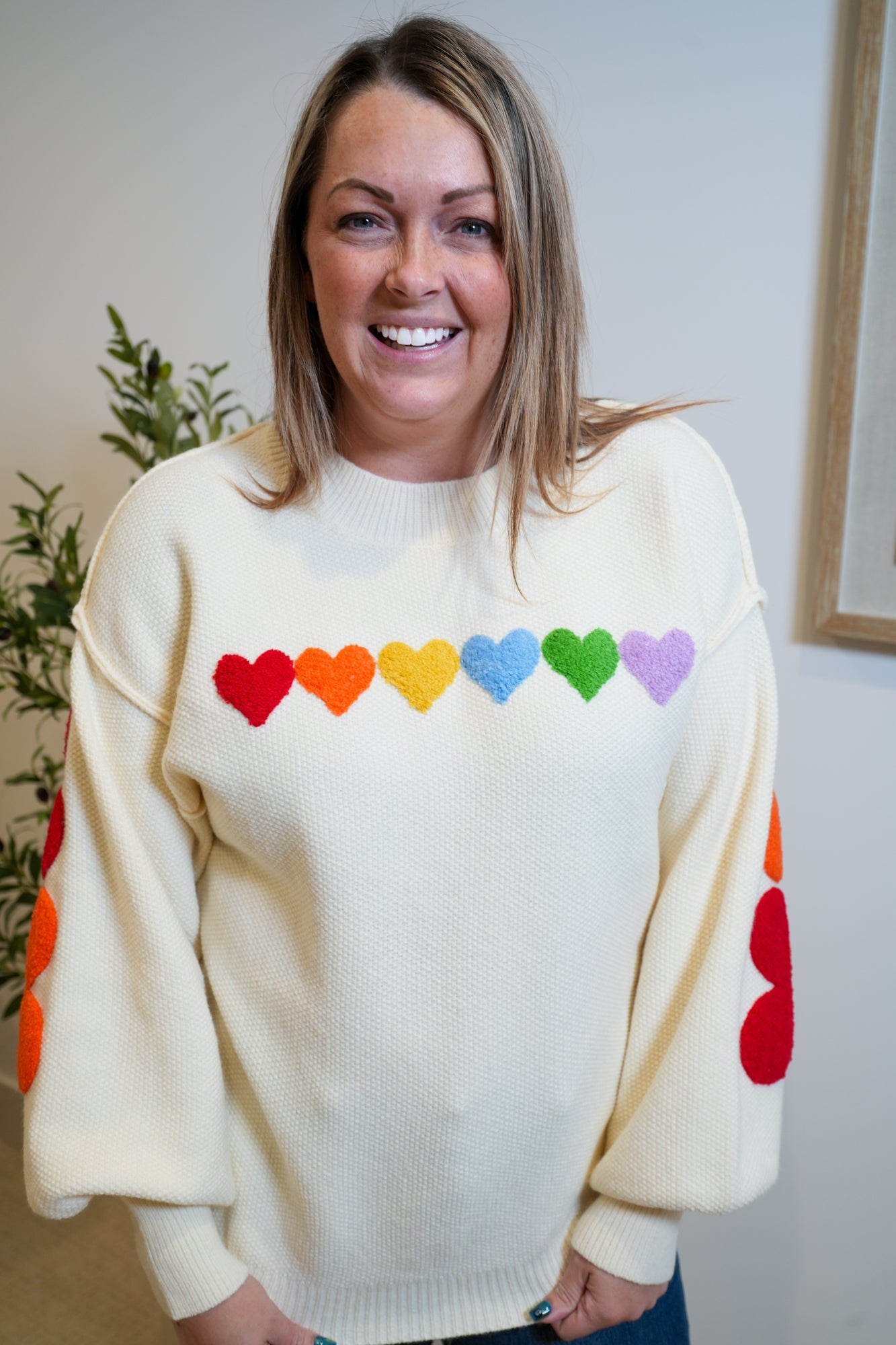 Rainbow Heart Sweater