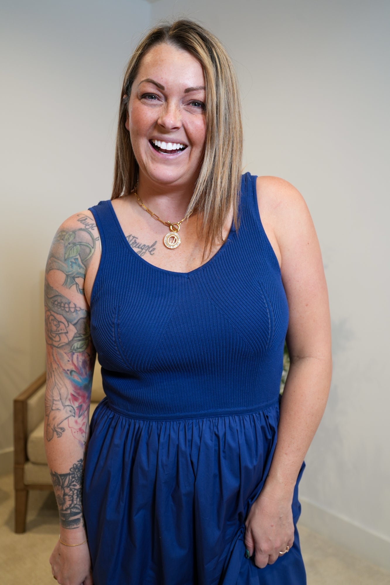 Everyday Glam Sleeveless Poplin Maxi Dress