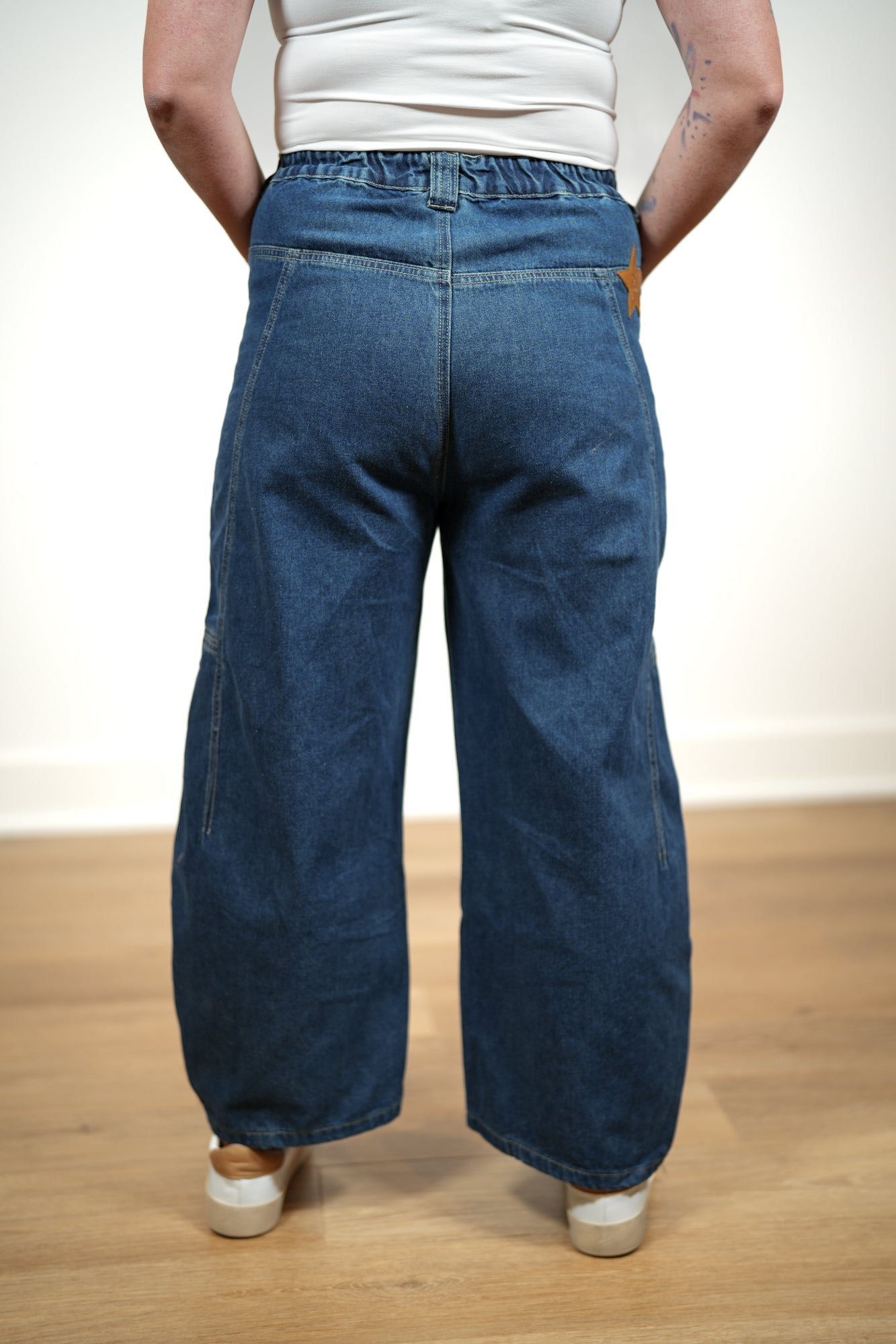 More Than You Two Tone Washed Jeans