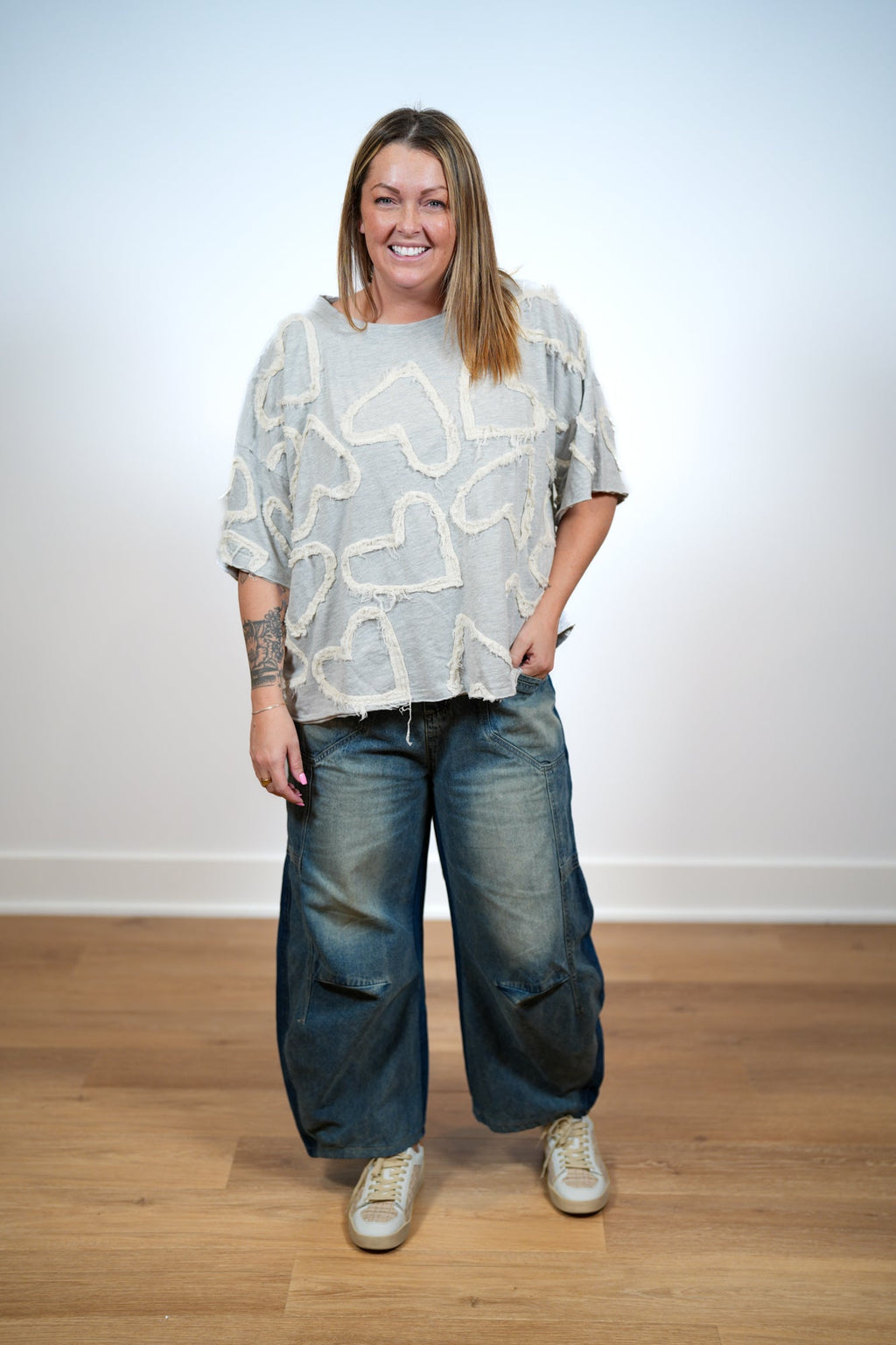 More Than You Two Tone Washed Jeans