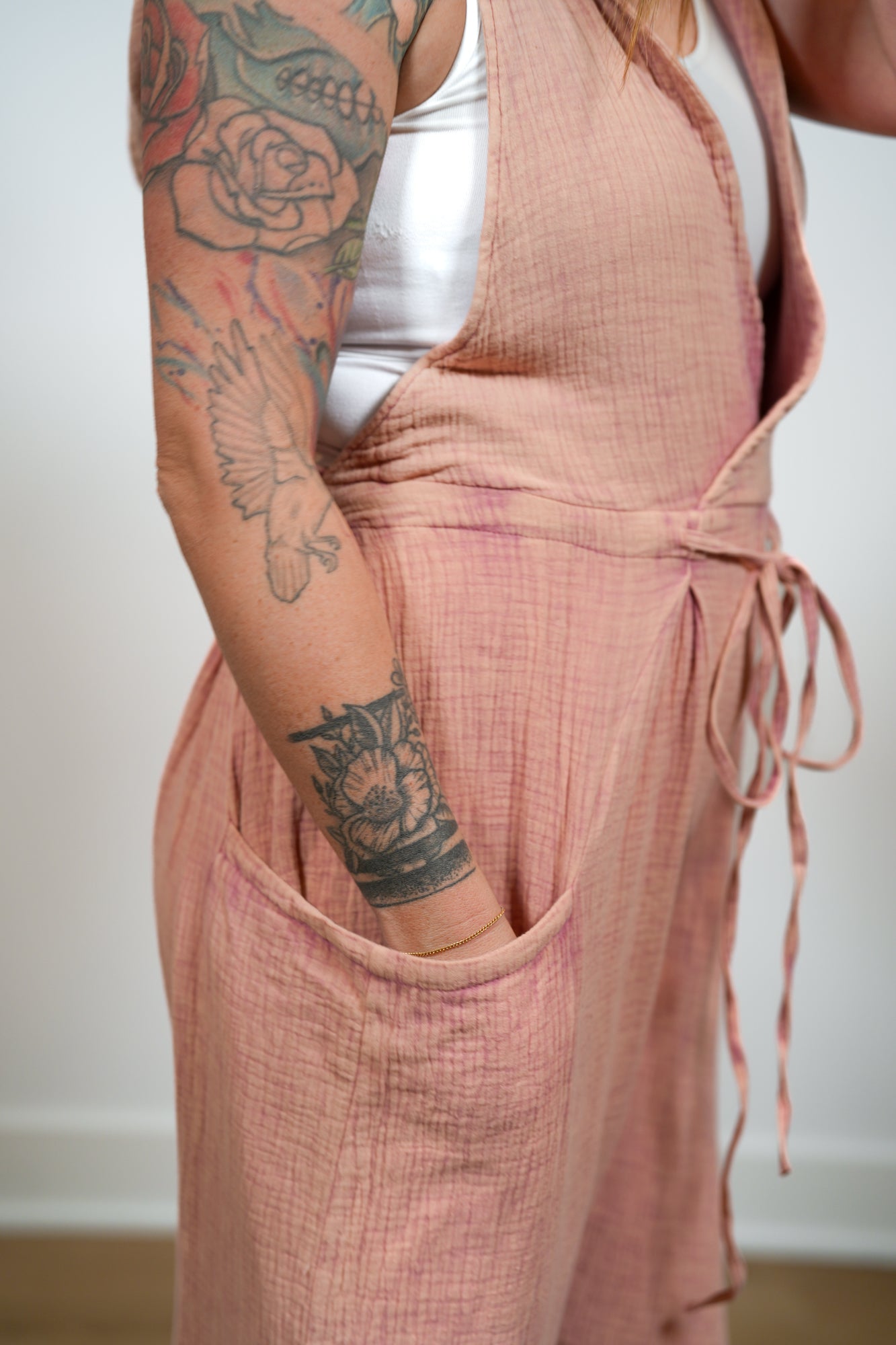 Check Me Out Washed Woven Jumpsuit