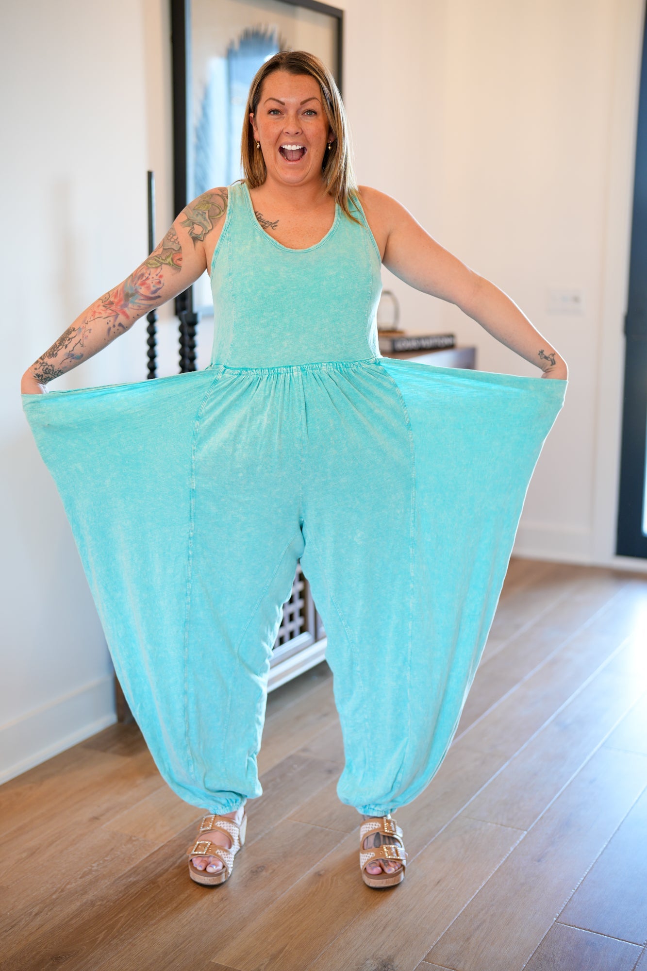 In It For You Washed Knit Jumpsuit