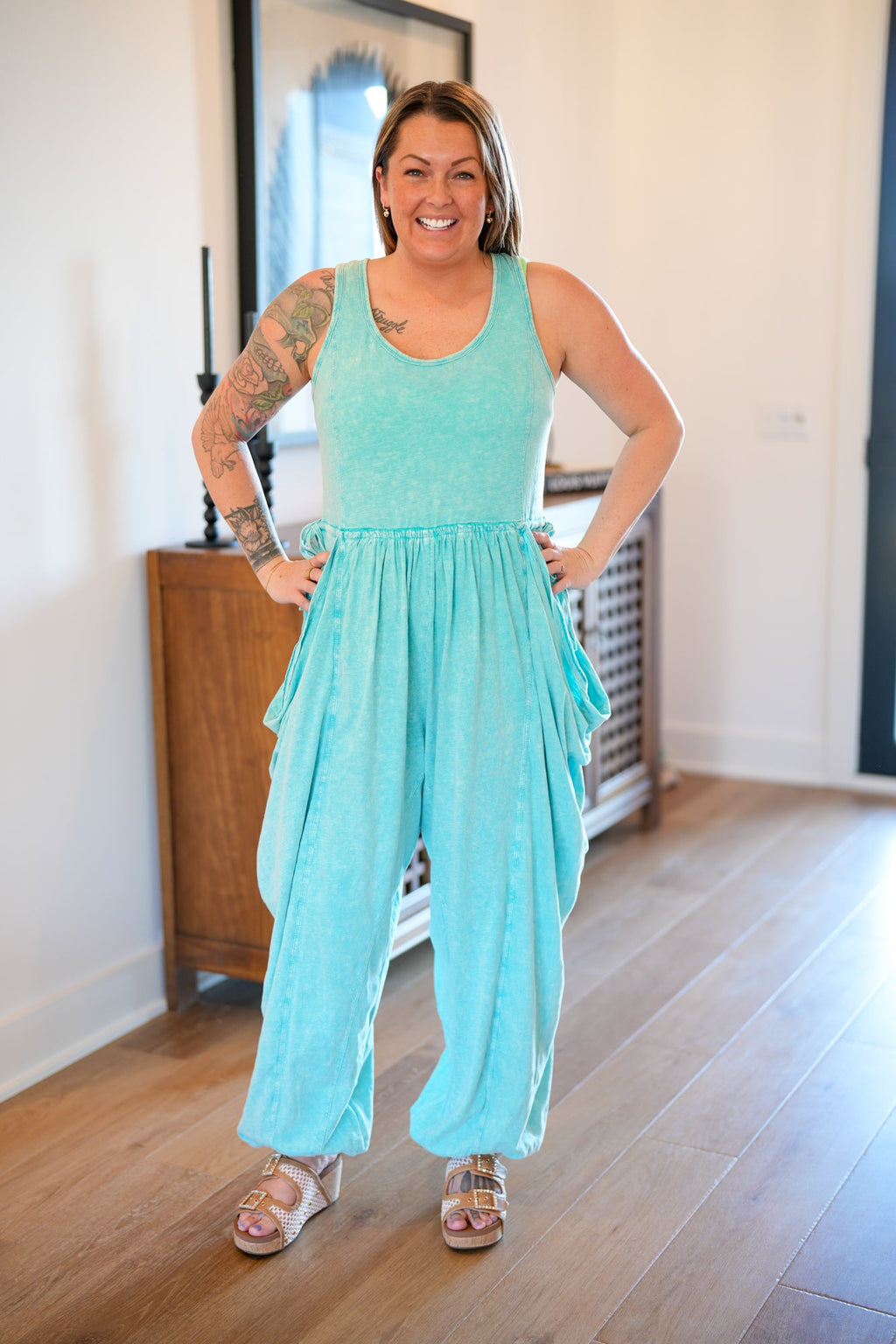 In It For You Washed Knit Jumpsuit