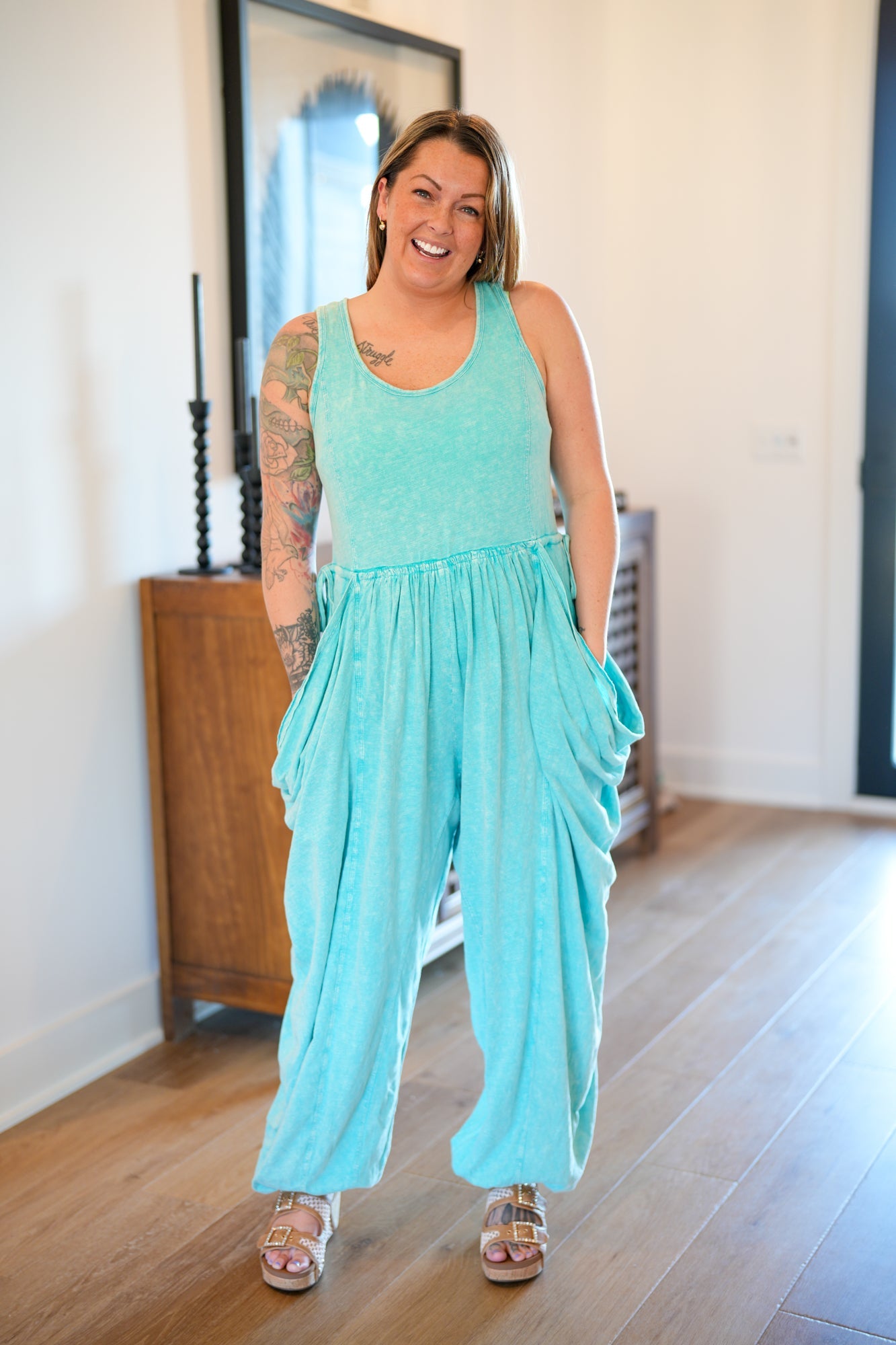 In It For You Washed Knit Jumpsuit