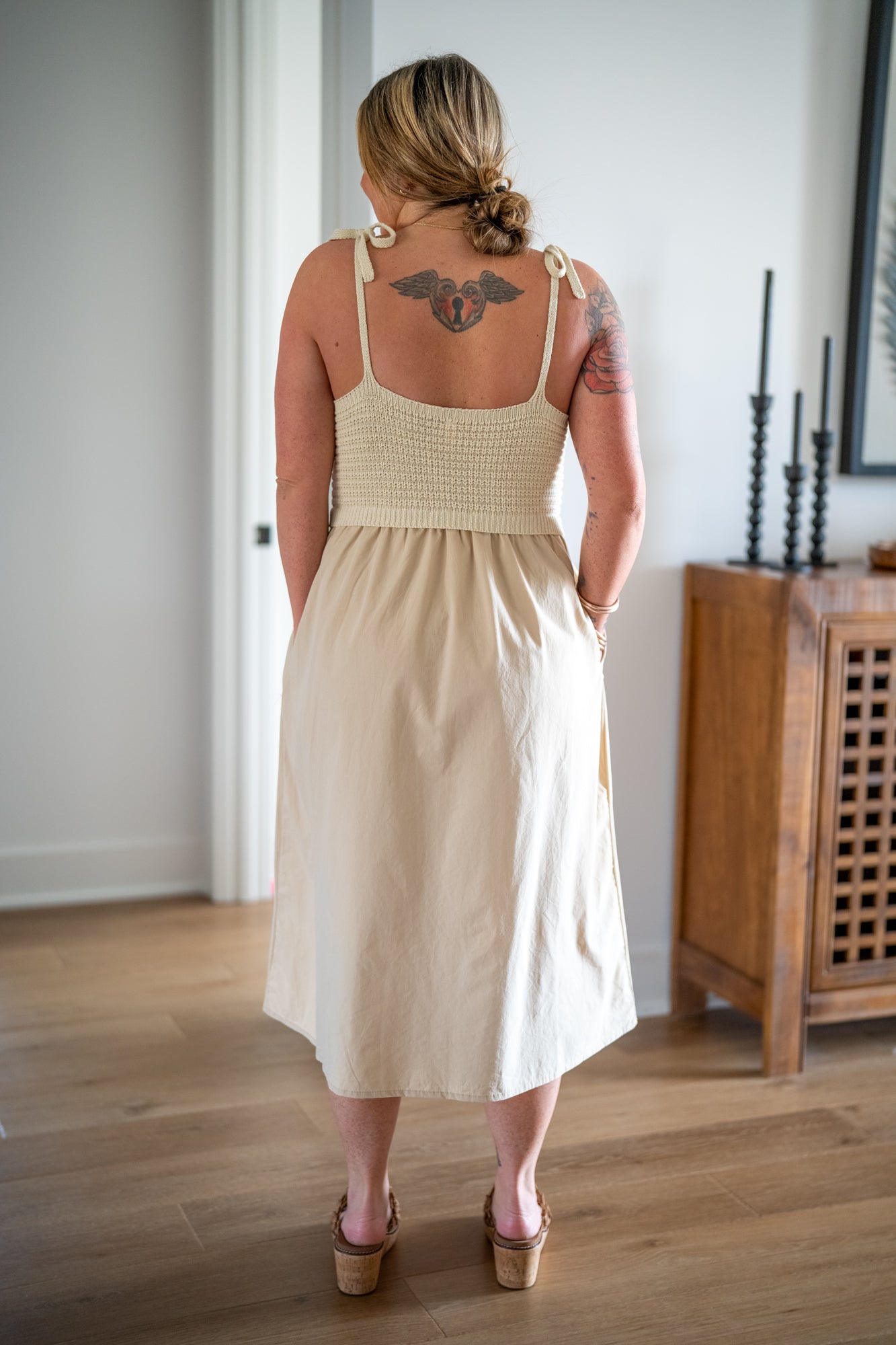 Mixed Media Midi Cami Dress – Wishlist