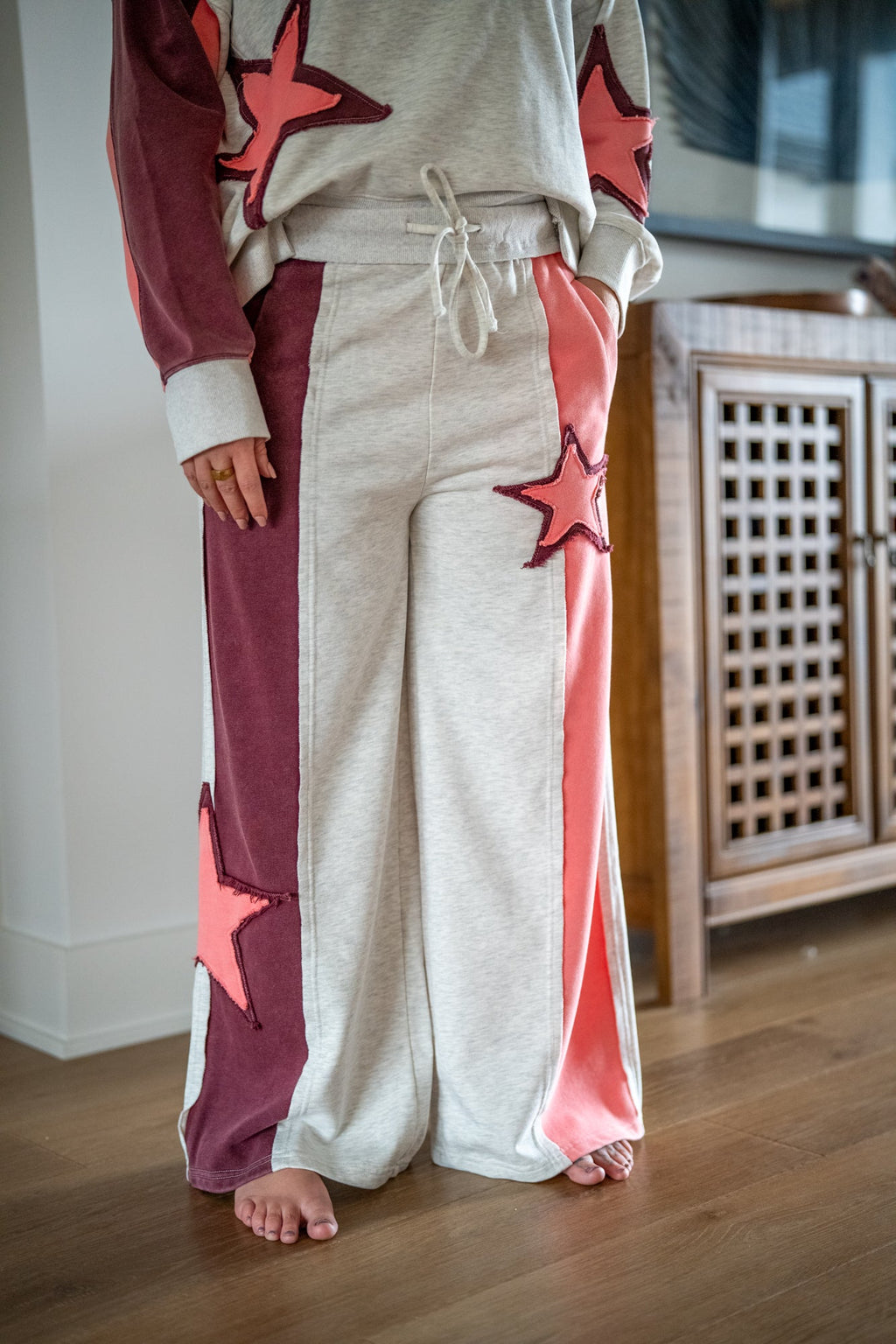 Colorblock Star Lounge Pants – Mineral Washed Magic