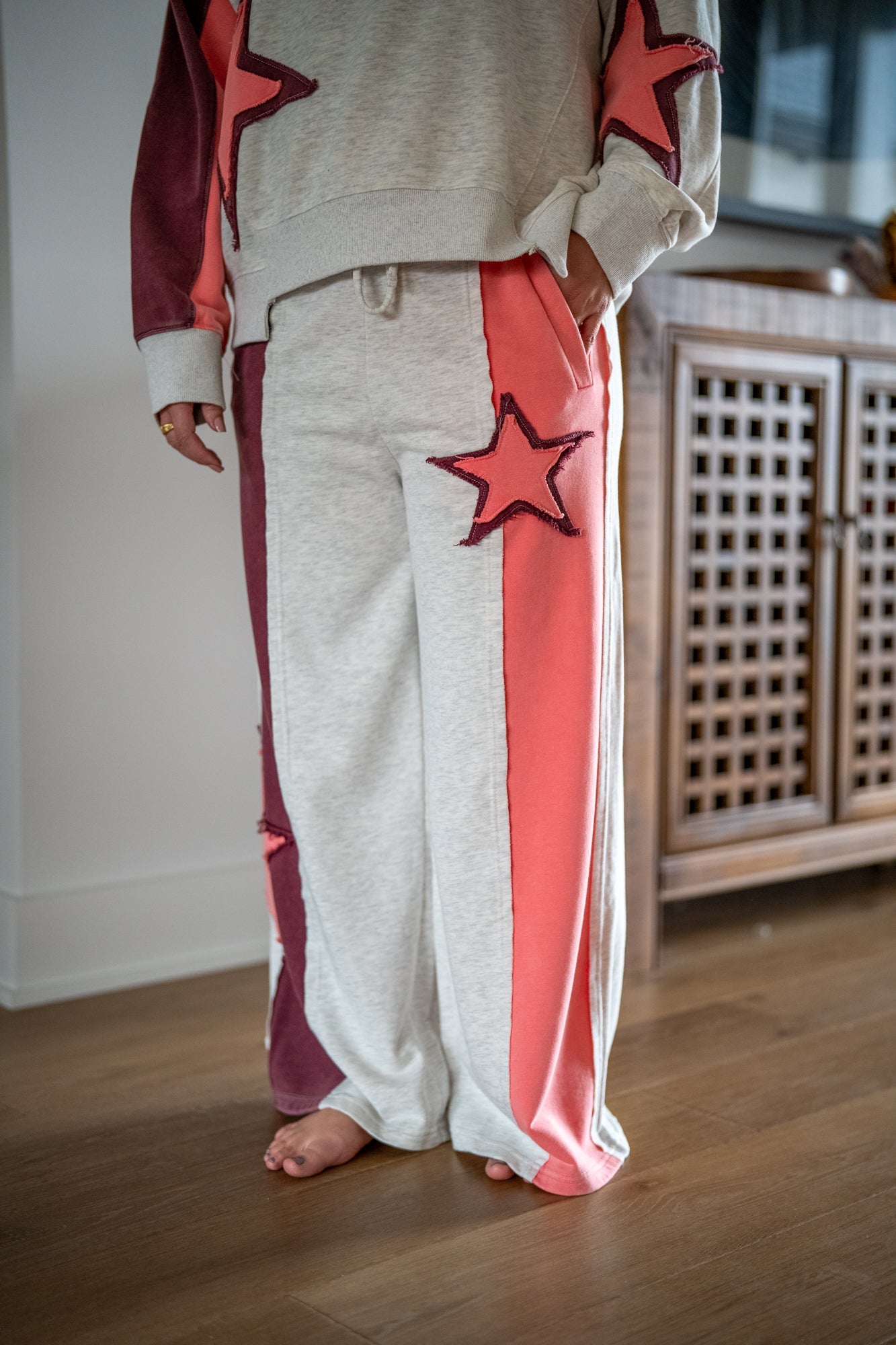 Colorblock Star Lounge Pants – Mineral Washed Magic