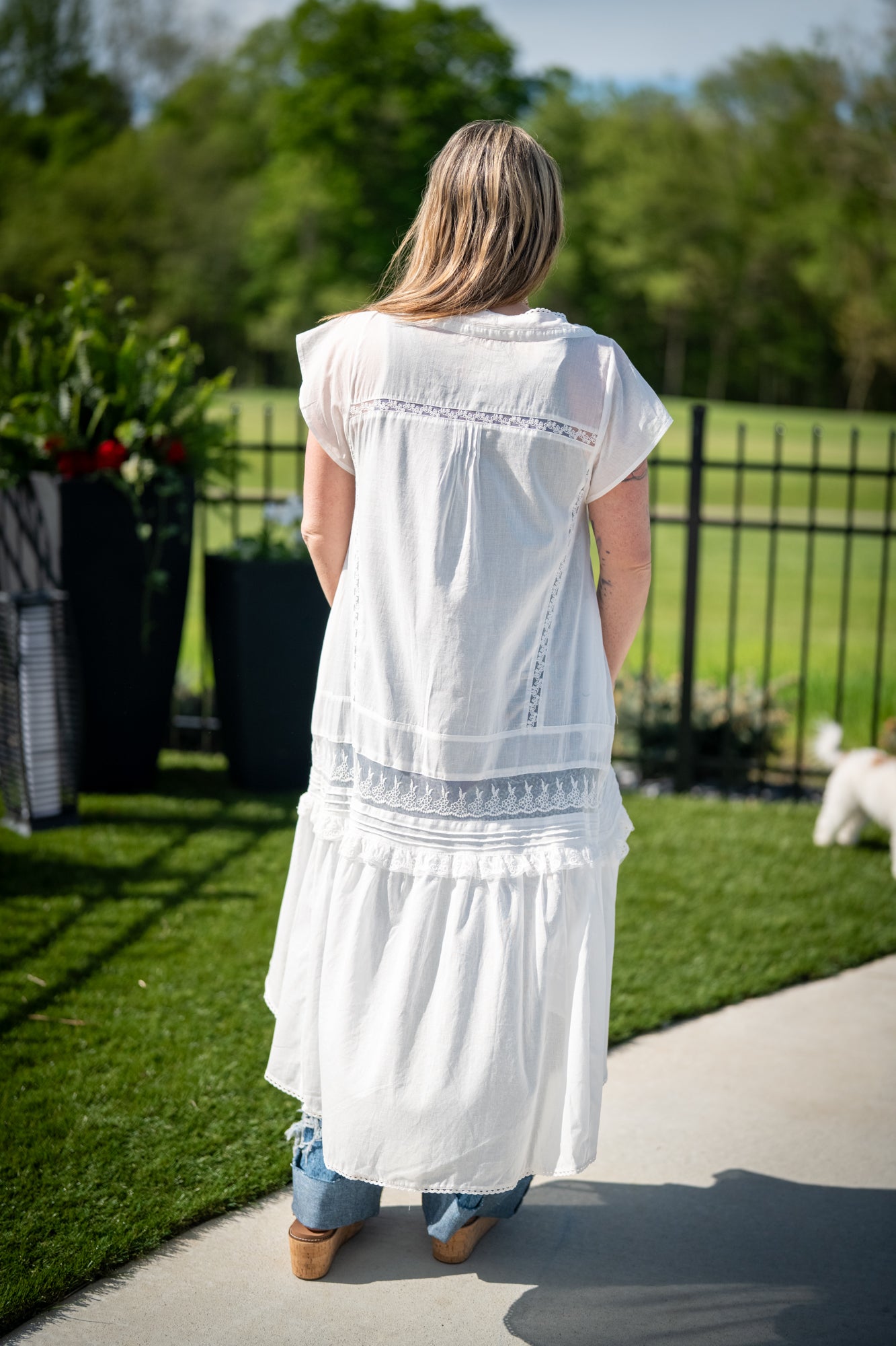 Oli & Hali Whispers of Lace Maxi Top