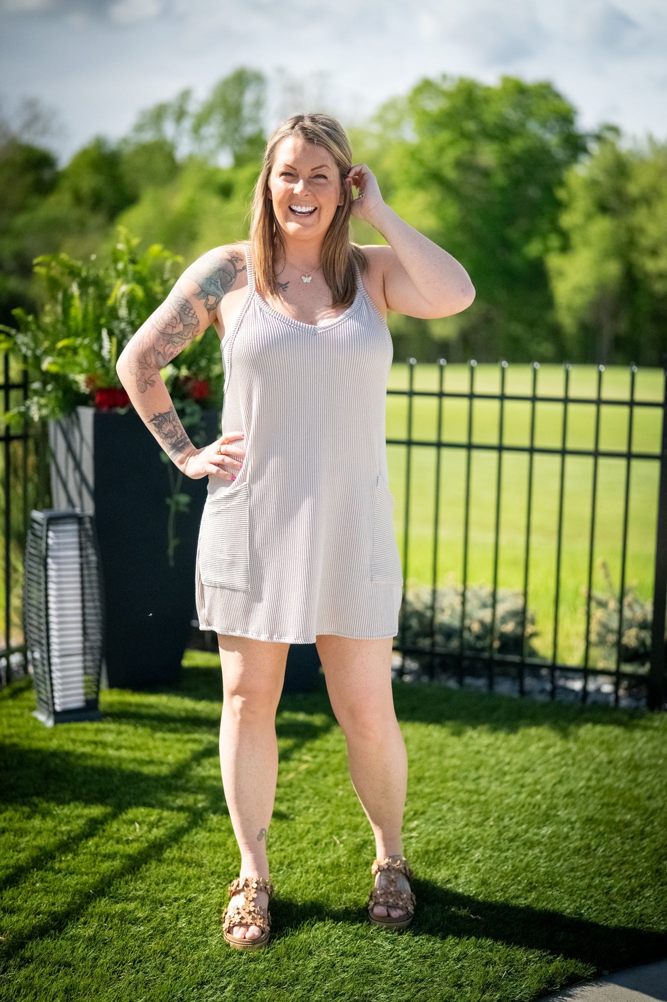 Play It Cool Mini Romper Dress