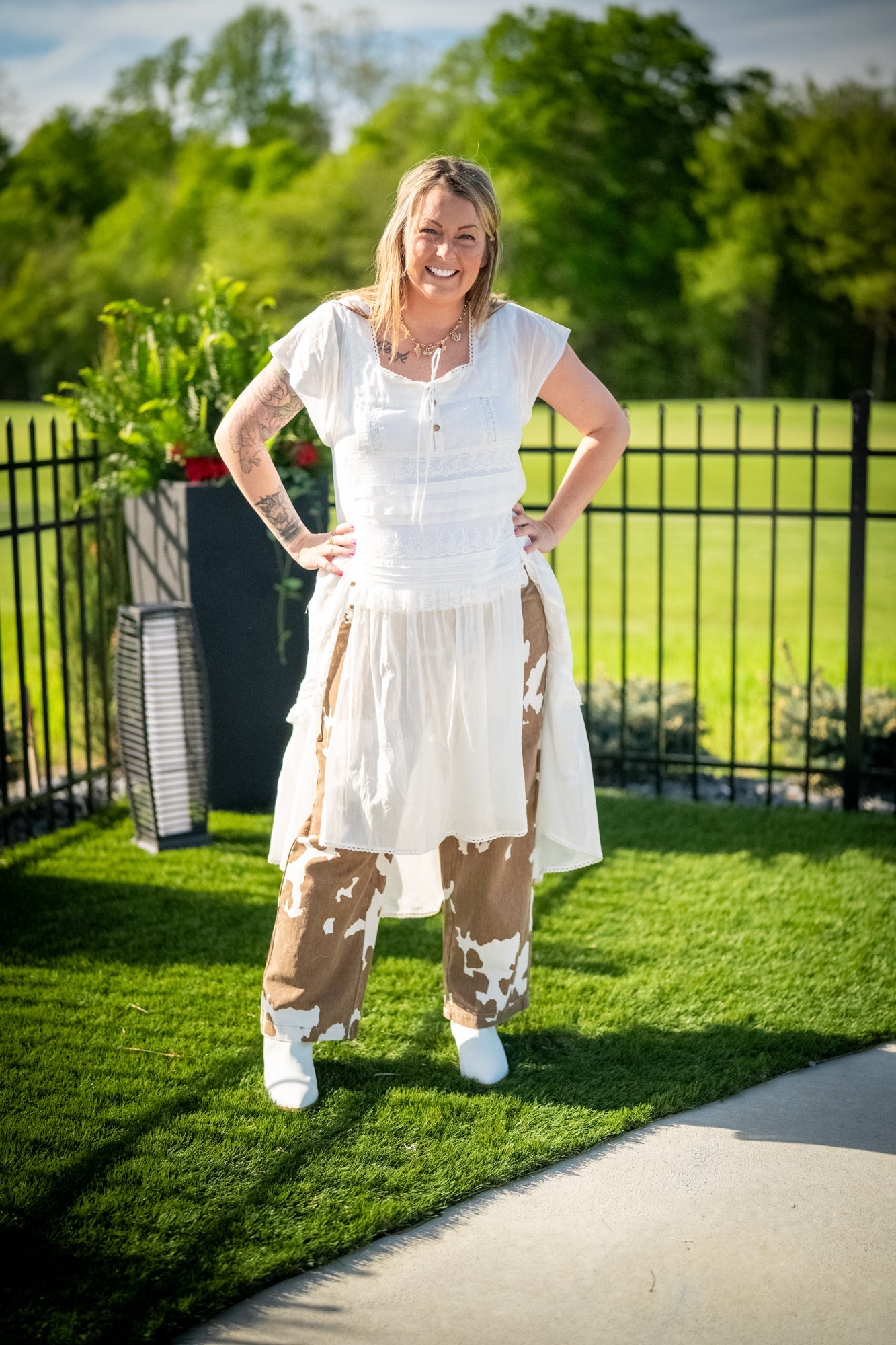 Oli & Hali Whispers of Lace Maxi Top