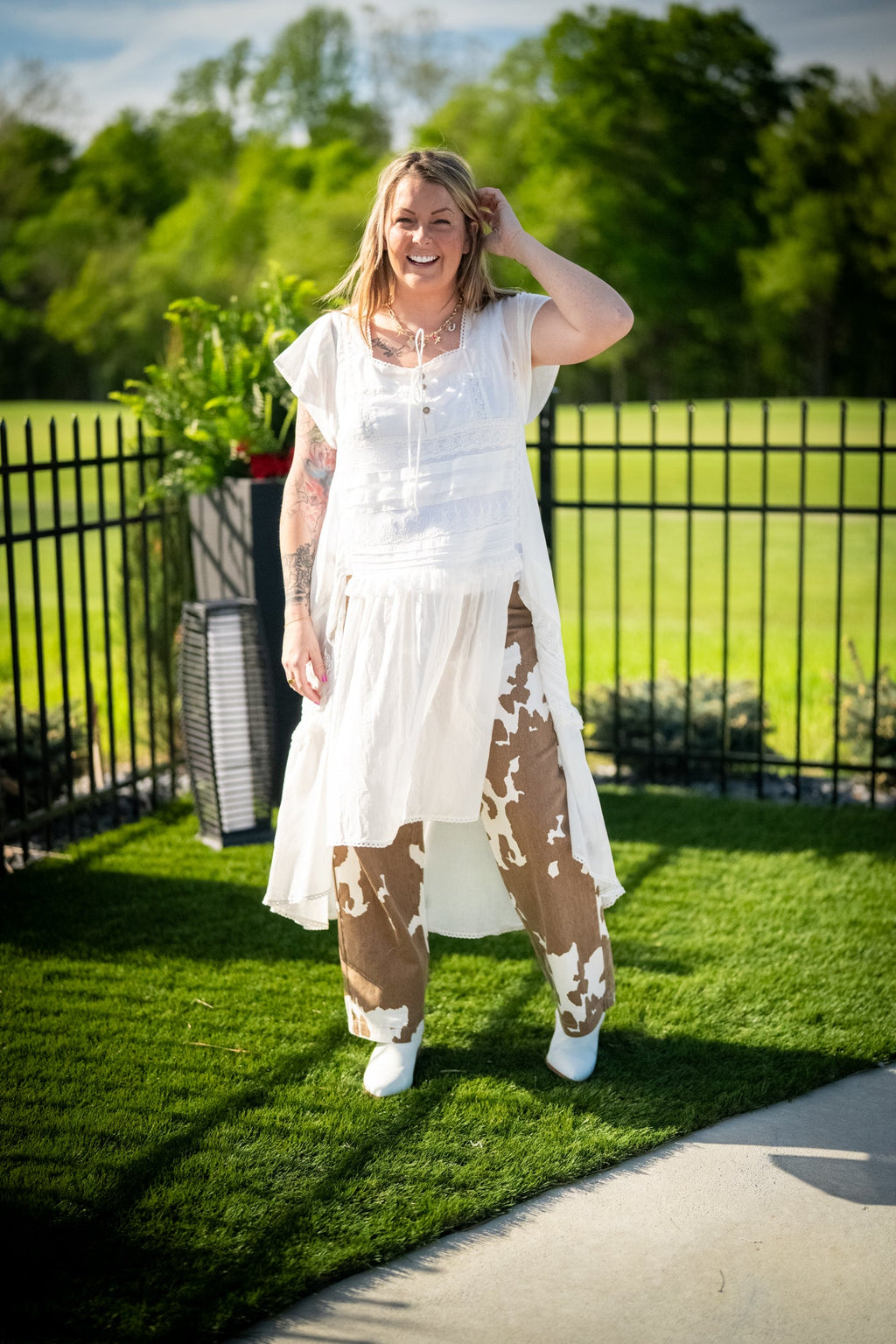 Oli & Hali Whispers of Lace Maxi Top