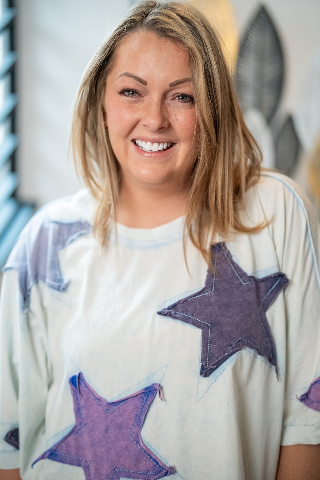 Oli & Hali Washed Star Patchwork Tee