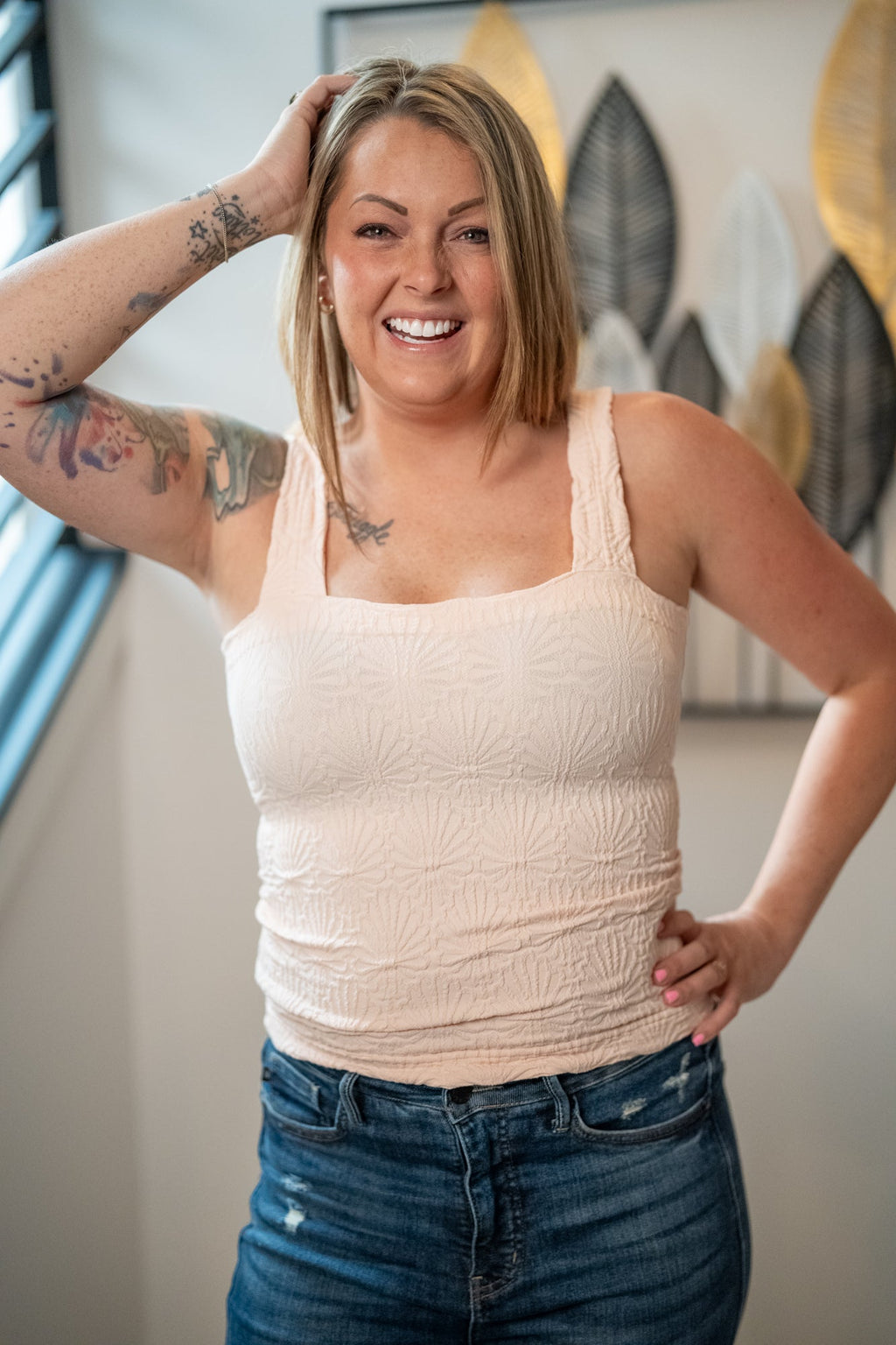 Lace Textured Square Neck Top – Nikibiki USA