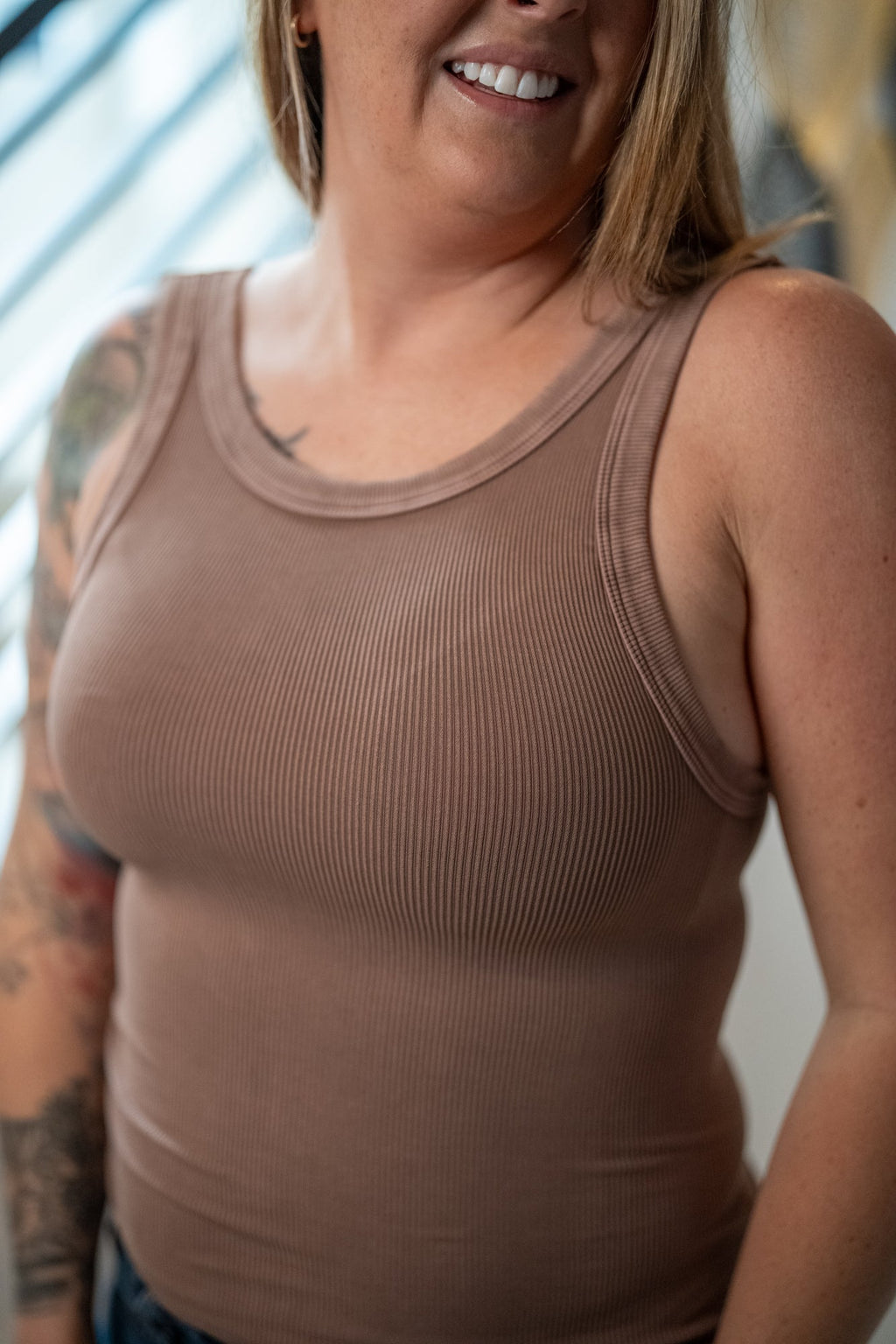 Vintage Reversible Ribbed Tank Top – Scoop or Crew Neck | Nikibiki USA