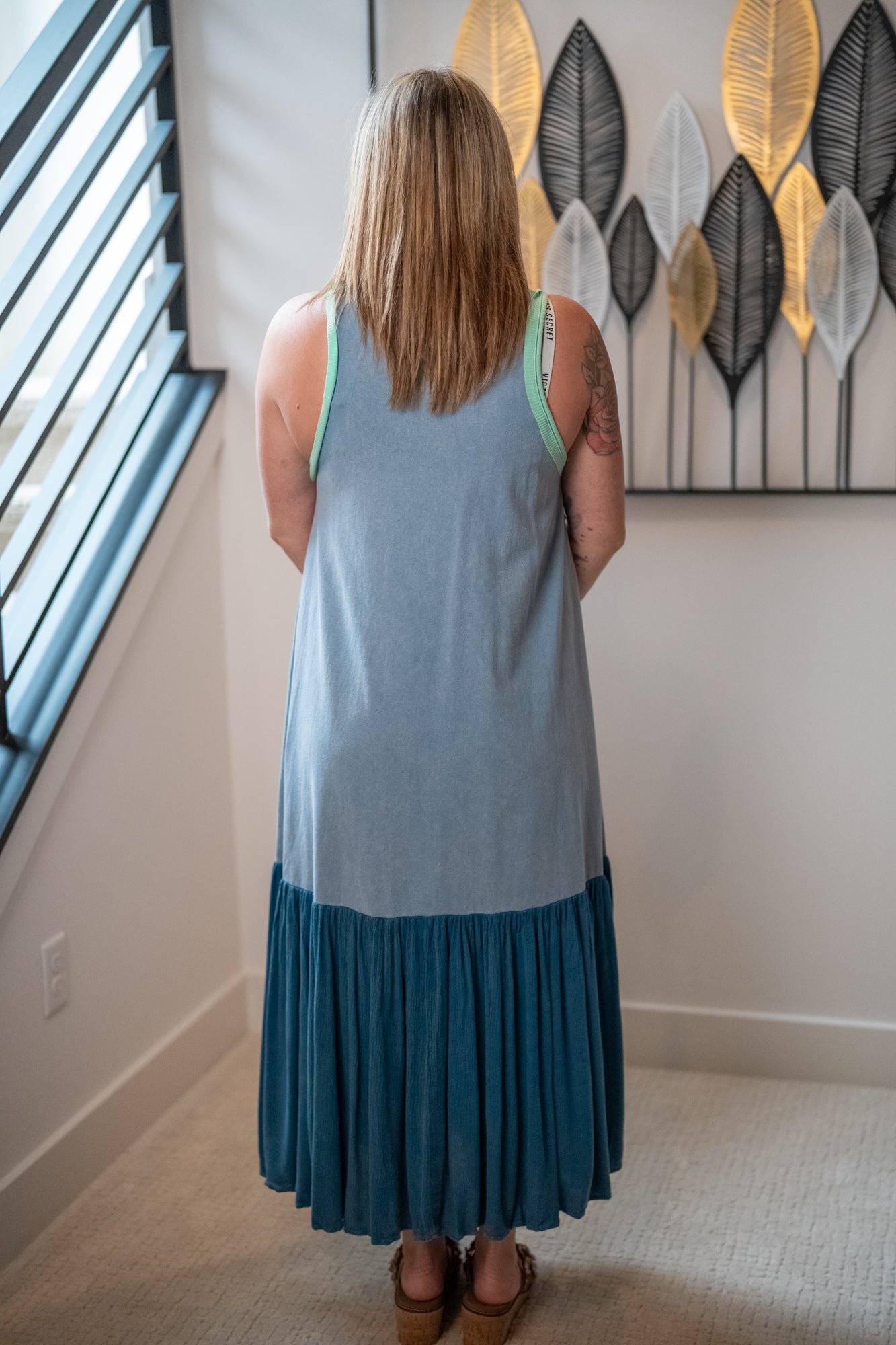 Oli & Hali Sleeveless Colorblock Maxi Dress