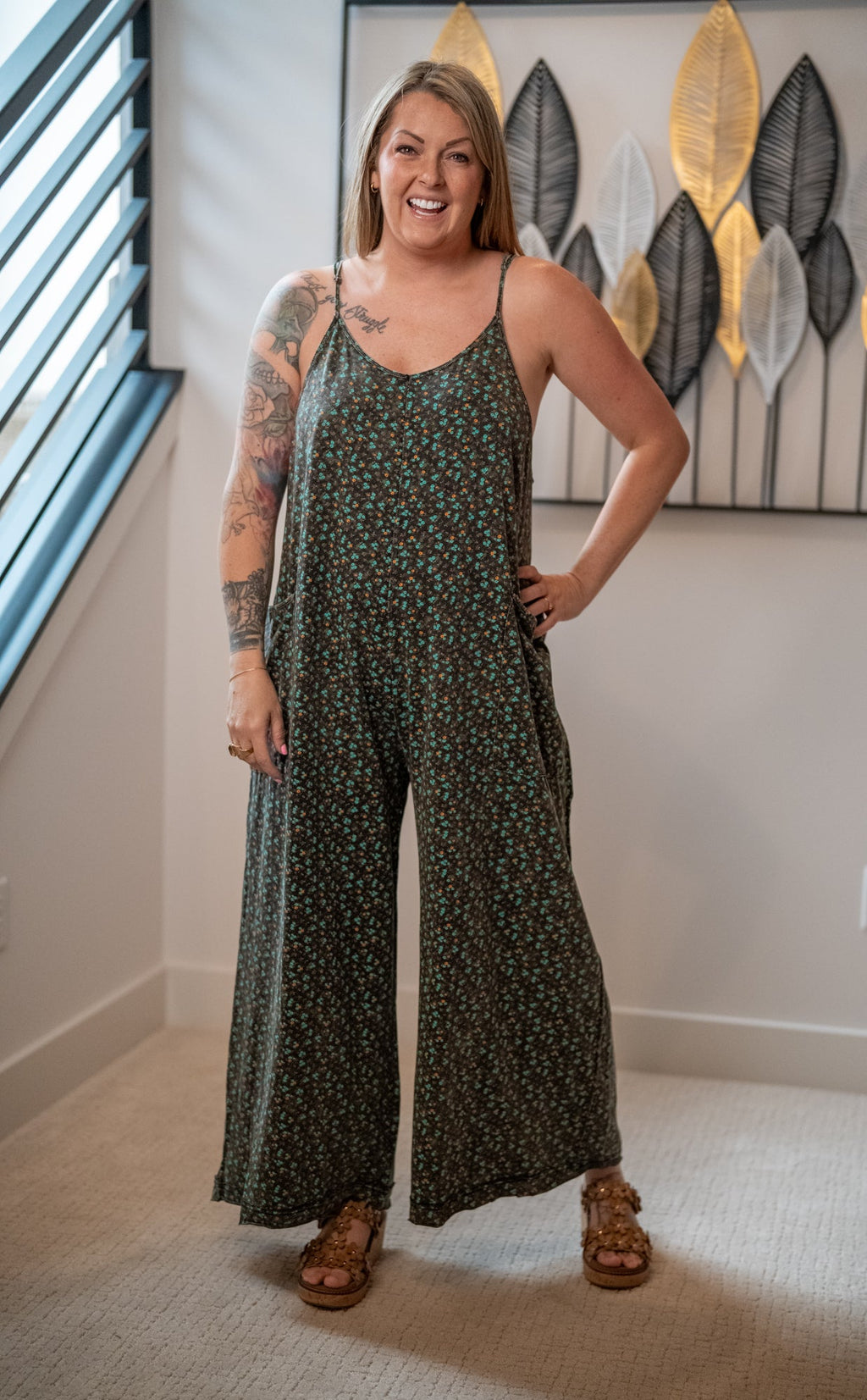 Floral Days Cotton Jersey Jumpsuit