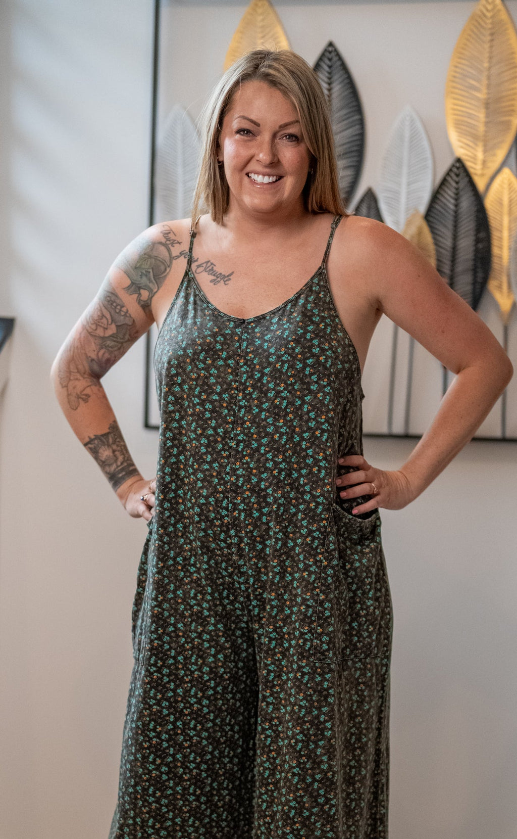 Floral Days Cotton Jersey Jumpsuit