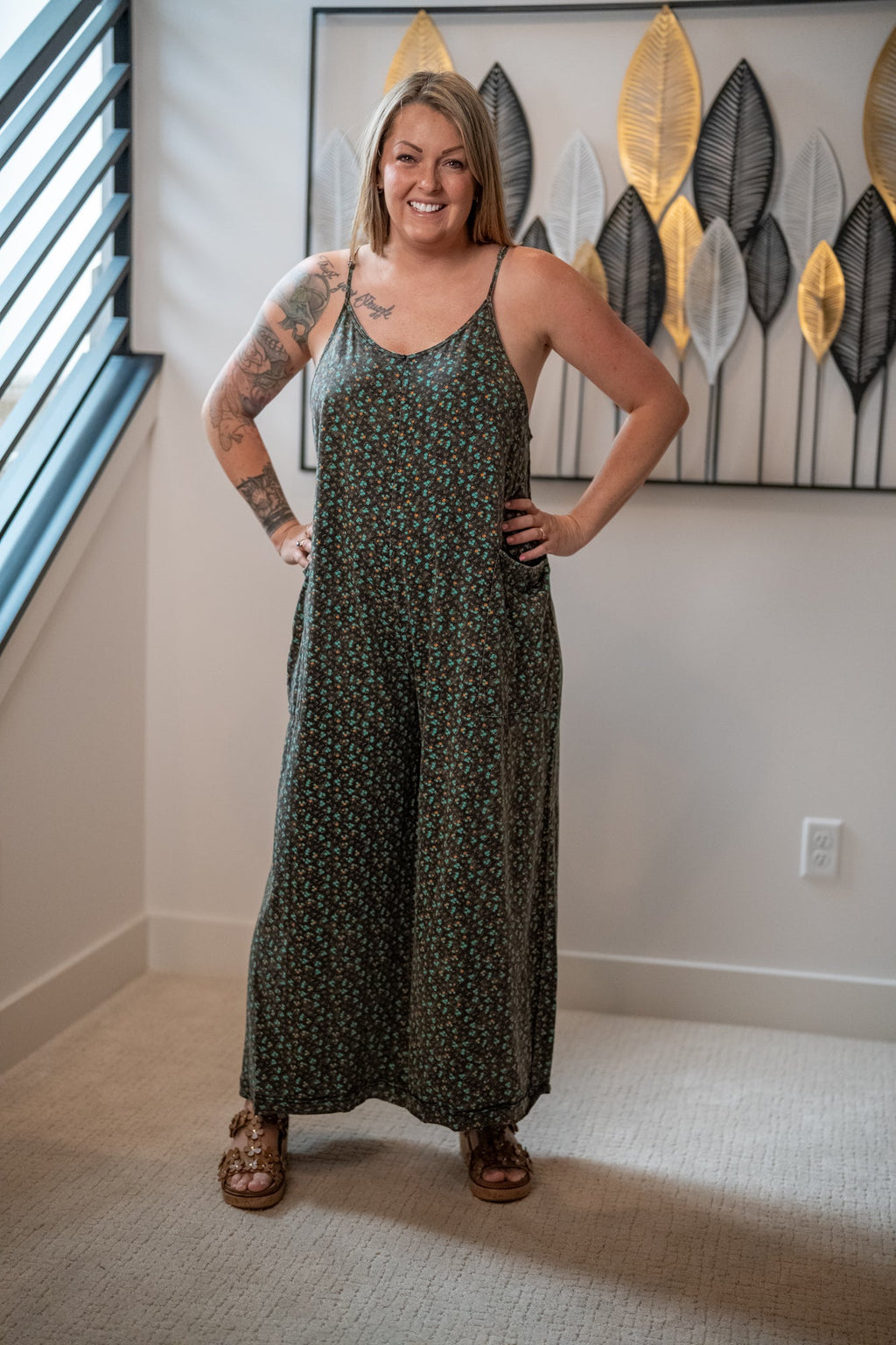 Floral Days Cotton Jersey Jumpsuit