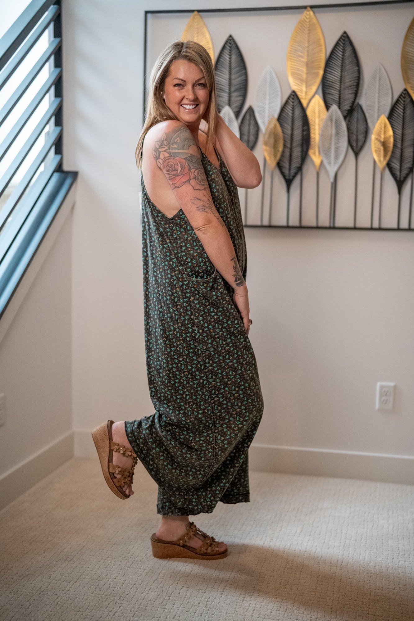 Floral Days Cotton Jersey Jumpsuit