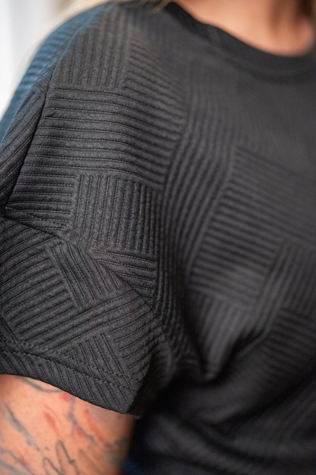 Textured Loose Fit T Shirt and Drawstring Pants Set (S-2XL)