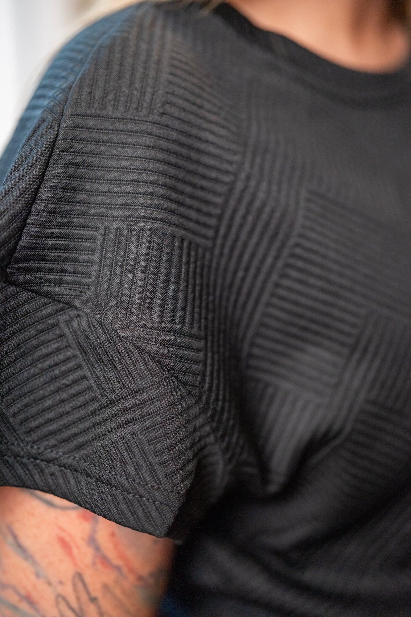 Textured Loose Fit T Shirt and Drawstring Pants Set (S-2XL)