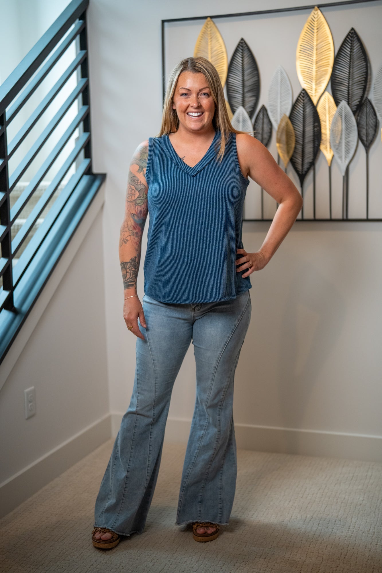 Casual V Neck Tank Top