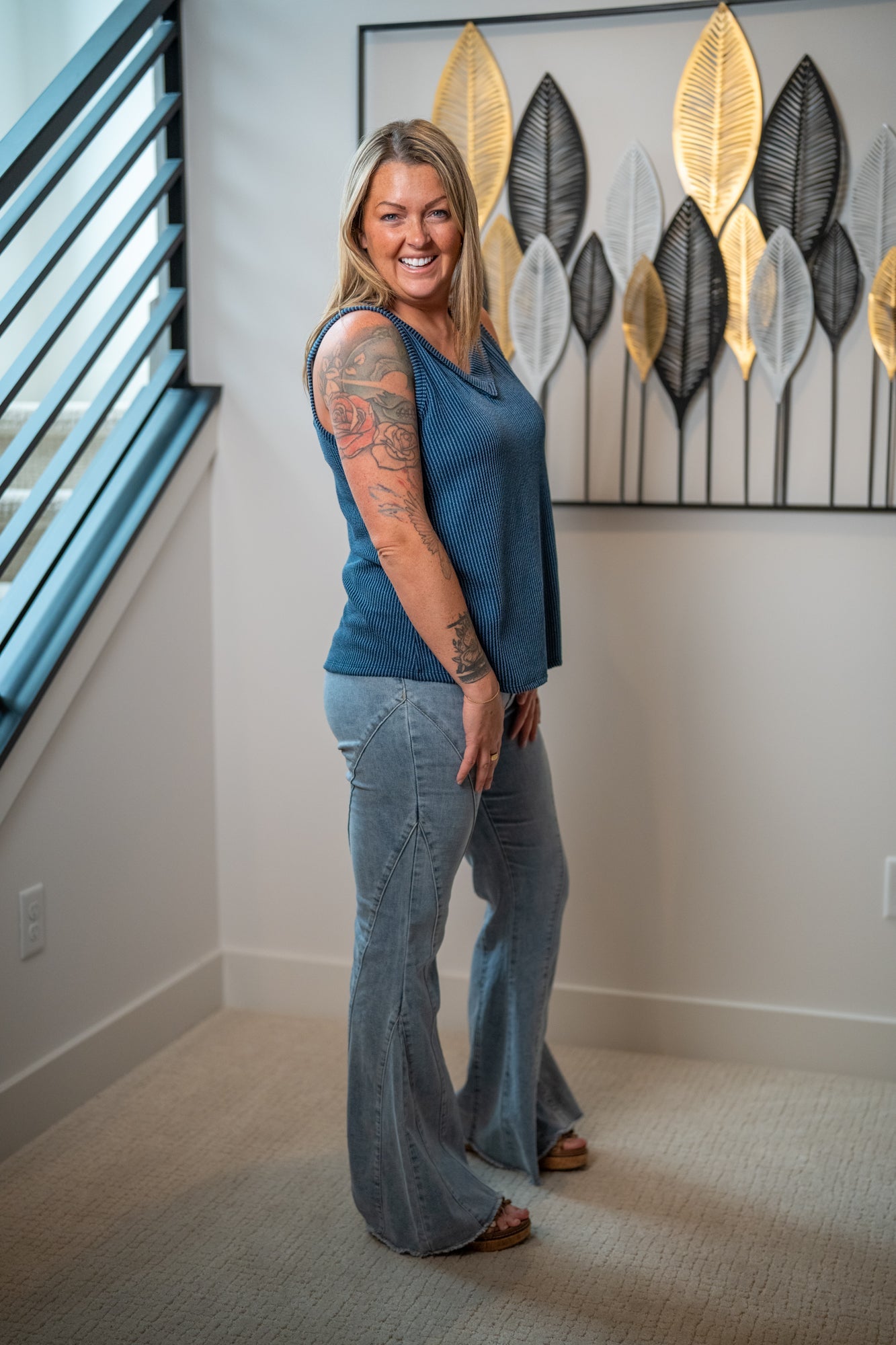 Casual V Neck Tank Top