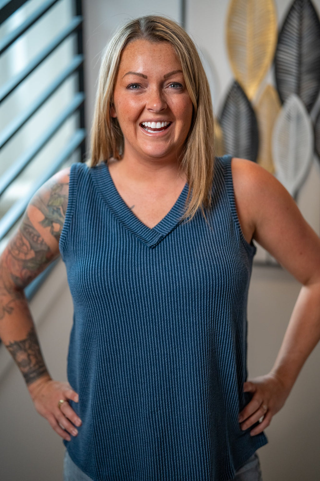 Casual V Neck Tank Top