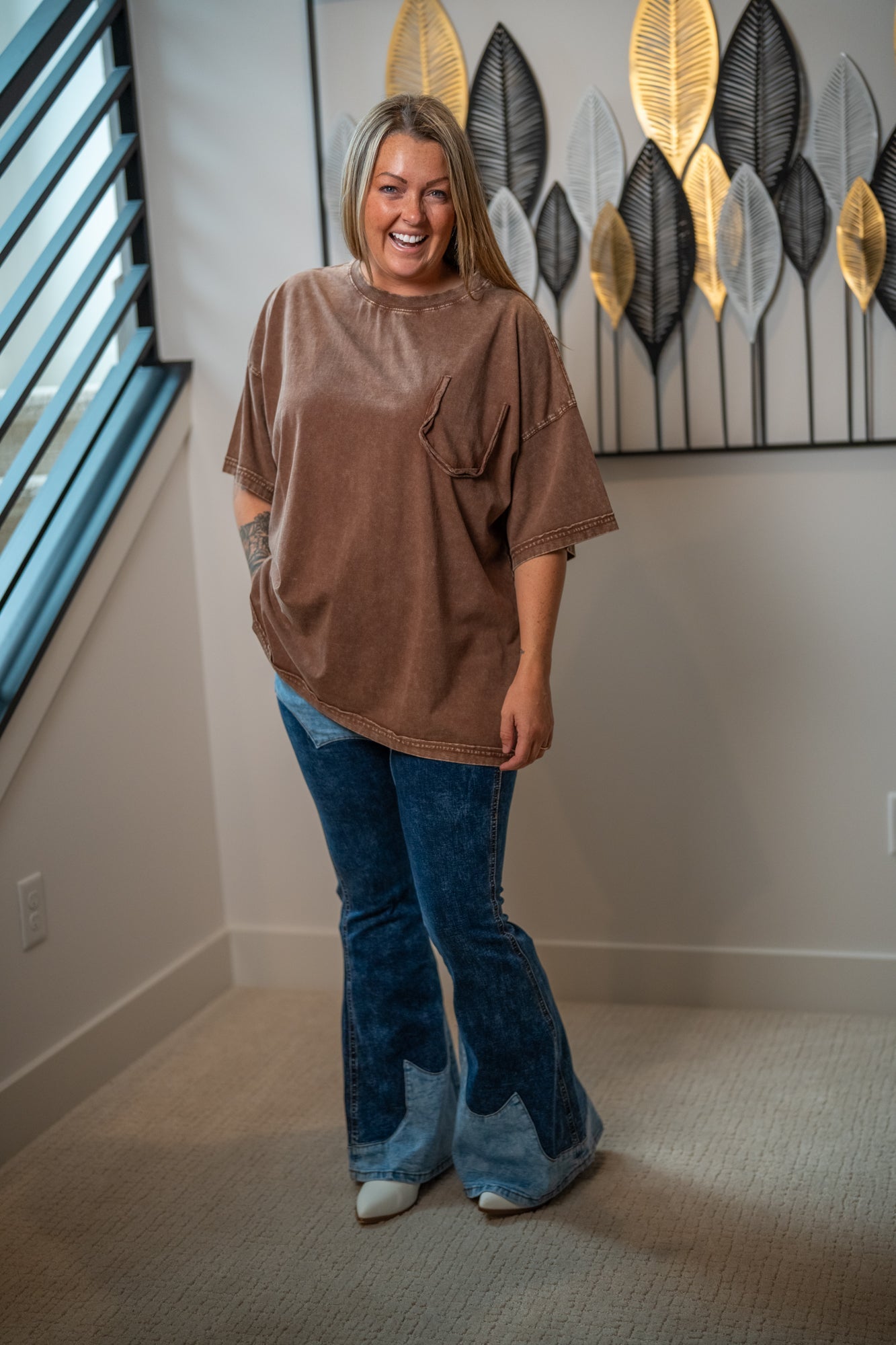 Easel Everyday Ease Boxy Tunic Tee