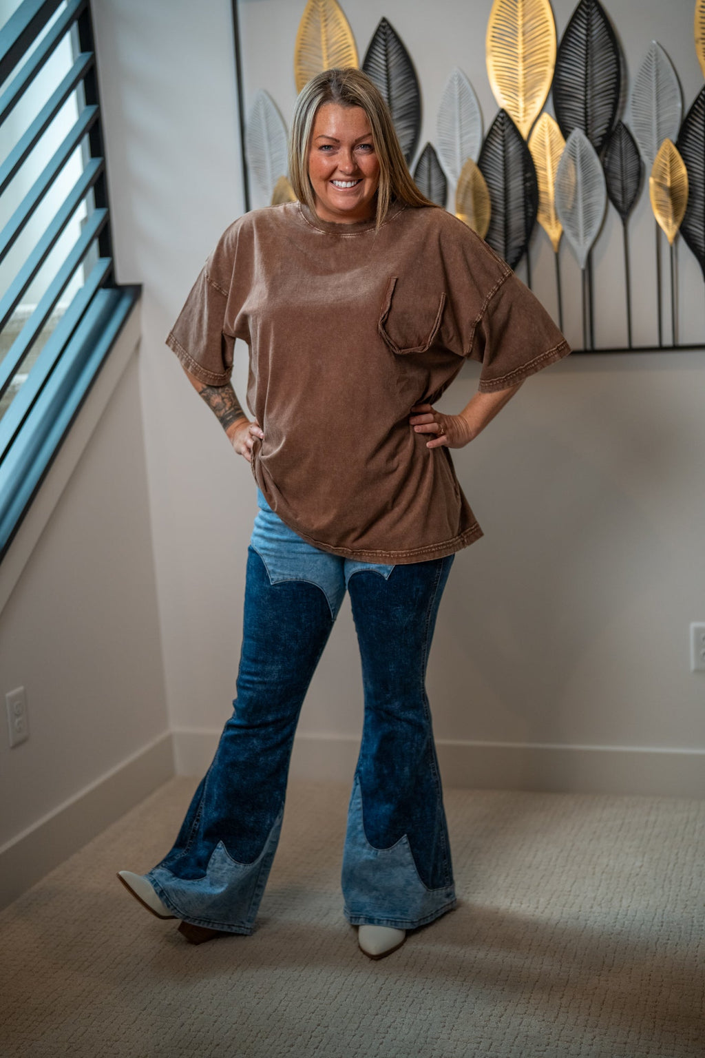 Easel Everyday Ease Boxy Tunic Tee