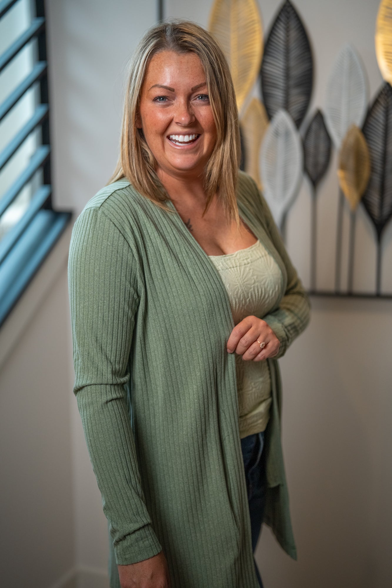 mono b Soft Ribbed Longline Cardigan