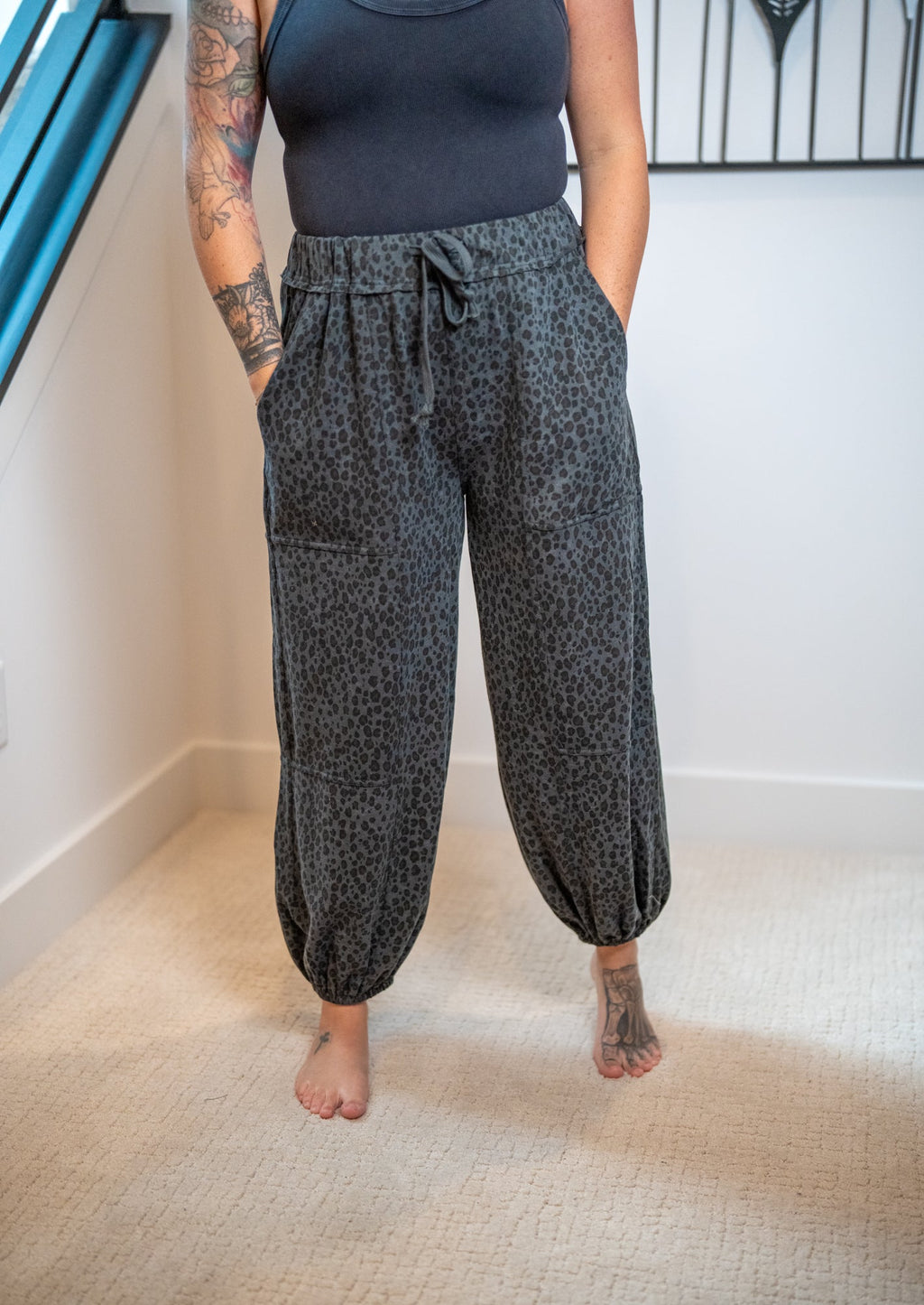 Easel Animal Print Joggers