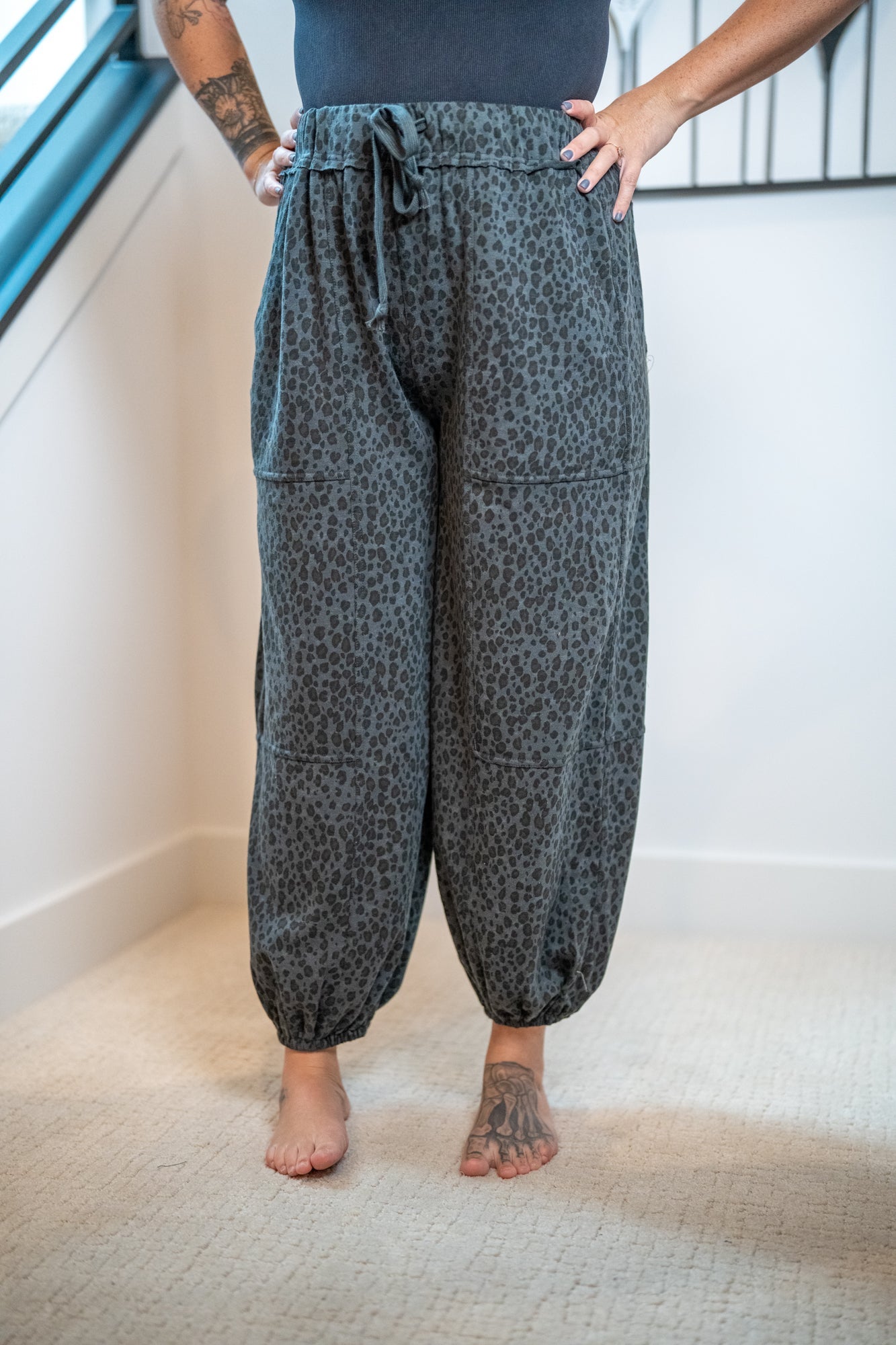 Easel Animal Print Joggers