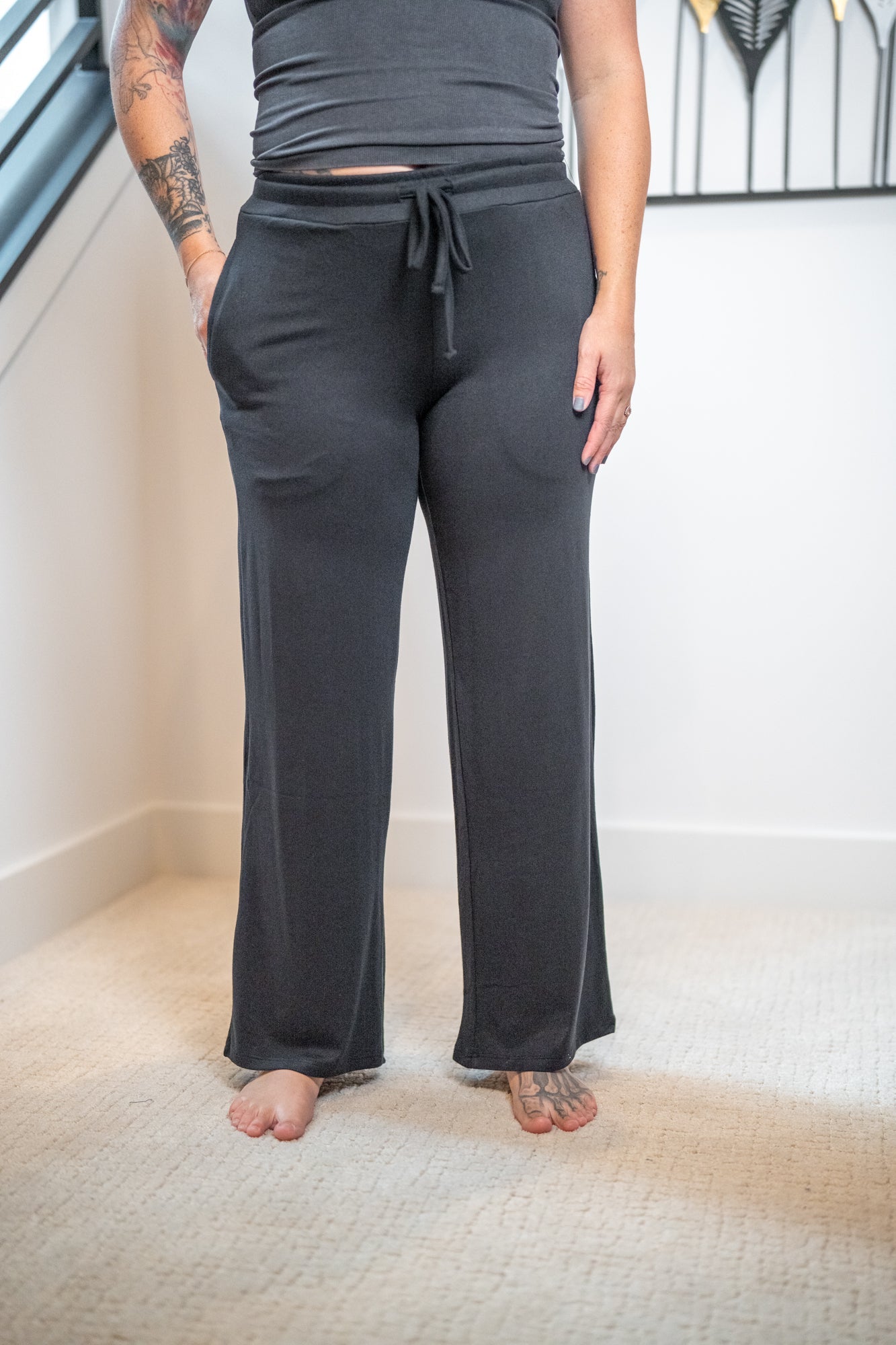 mono b - Brushed Wide Leg Lounge Pants